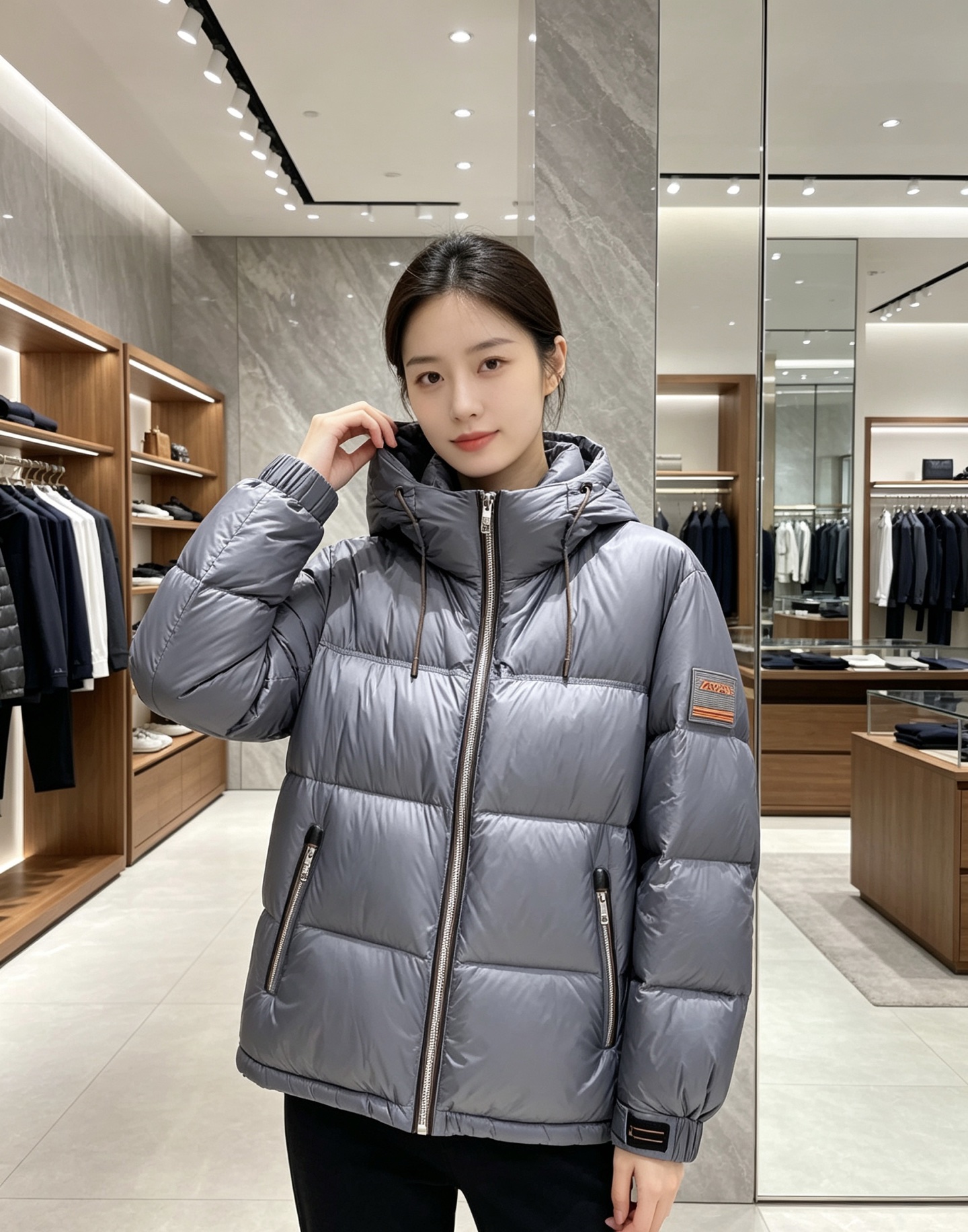 Zegna 杰尼亚 2026秋冬新款连帽羽绒服，甄选90新国标白鸭绒填充，绒朵饱满，御寒锁温。全套原版五金辅料，拉链、抽