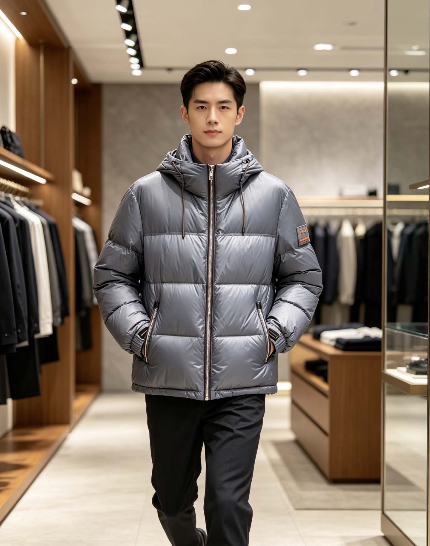 Zegna 杰尼亚 2026秋冬新款连帽羽绒服，甄选90新国标白鸭绒填充，绒朵饱满，御寒锁温。全套原版五金辅料，拉链、抽