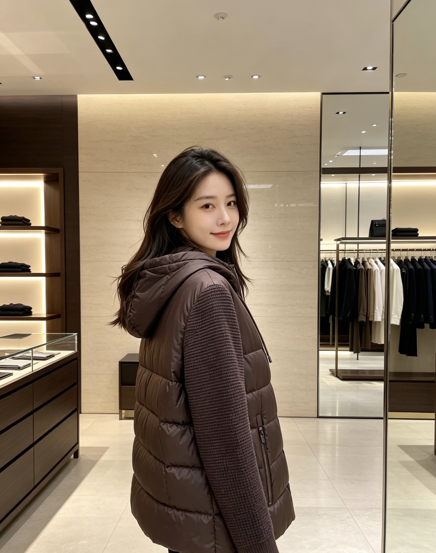 Burberry 巴宝莉 2026秋冬新款针织拼接连帽羽绒服,采用90新国标白鸭绒填充,绒朵蓬松,御寒保暖。全套原版五金 Burberry 巴宝莉 2026秋冬新款针织拼接连帽羽绒服,采用90新国标白鸭绒填充,绒朵蓬松,御寒保暖。全套原版五金