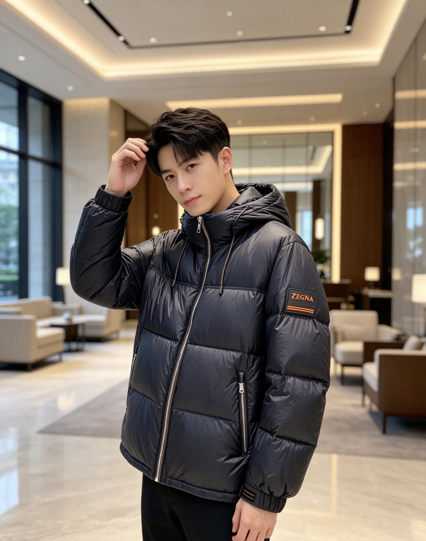 Zegna 杰尼亚 2026秋冬新款连帽羽绒服,甄选90新国标白鸭绒填充,绒朵饱满,御寒锁温。全套原版五金辅料,拉链、抽 Zegna 杰尼亚 2026秋冬新款连帽羽绒服,甄选90新国标白鸭绒填充,绒朵饱满,御寒锁温。全套原版五金辅料,拉链、抽