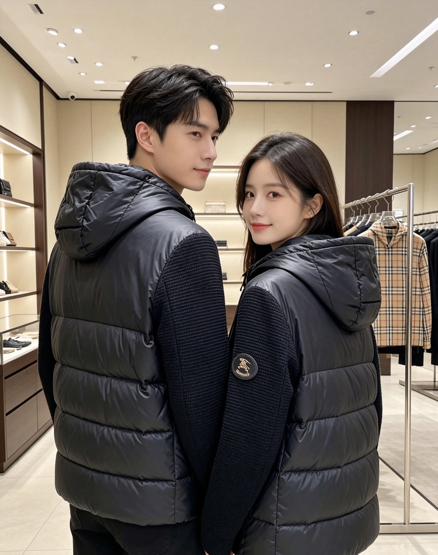 Burberry 巴宝莉 2026秋冬新款针织拼接连帽羽绒服,采用90新国标白鸭绒填充,绒朵蓬松,御寒保暖。全套原版五金 Burberry 巴宝莉 2026秋冬新款针织拼接连帽羽绒服,采用90新国标白鸭绒填充,绒朵蓬松,御寒保暖。全套原版五金