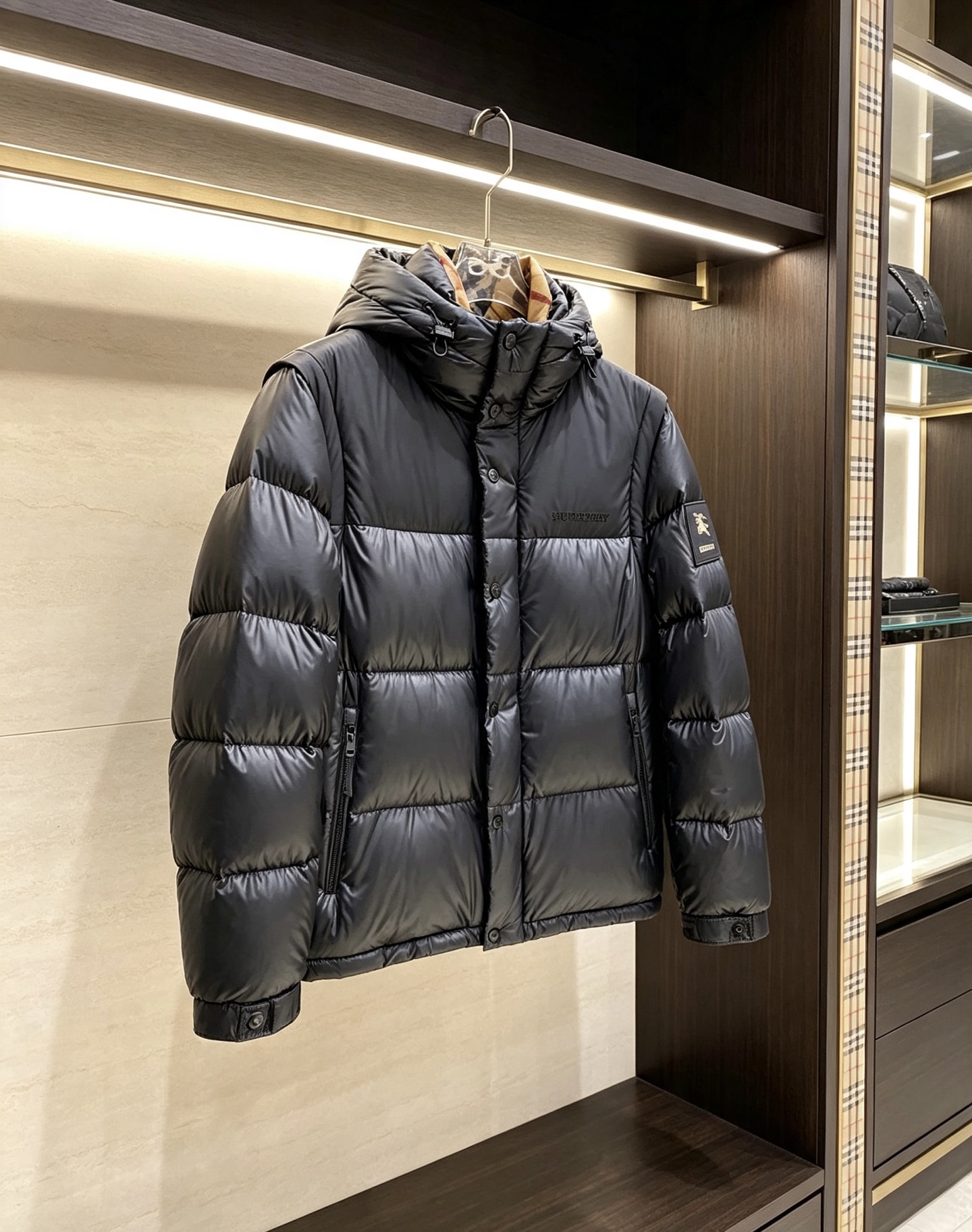 Burberry Black Hooded Puffer Jacket