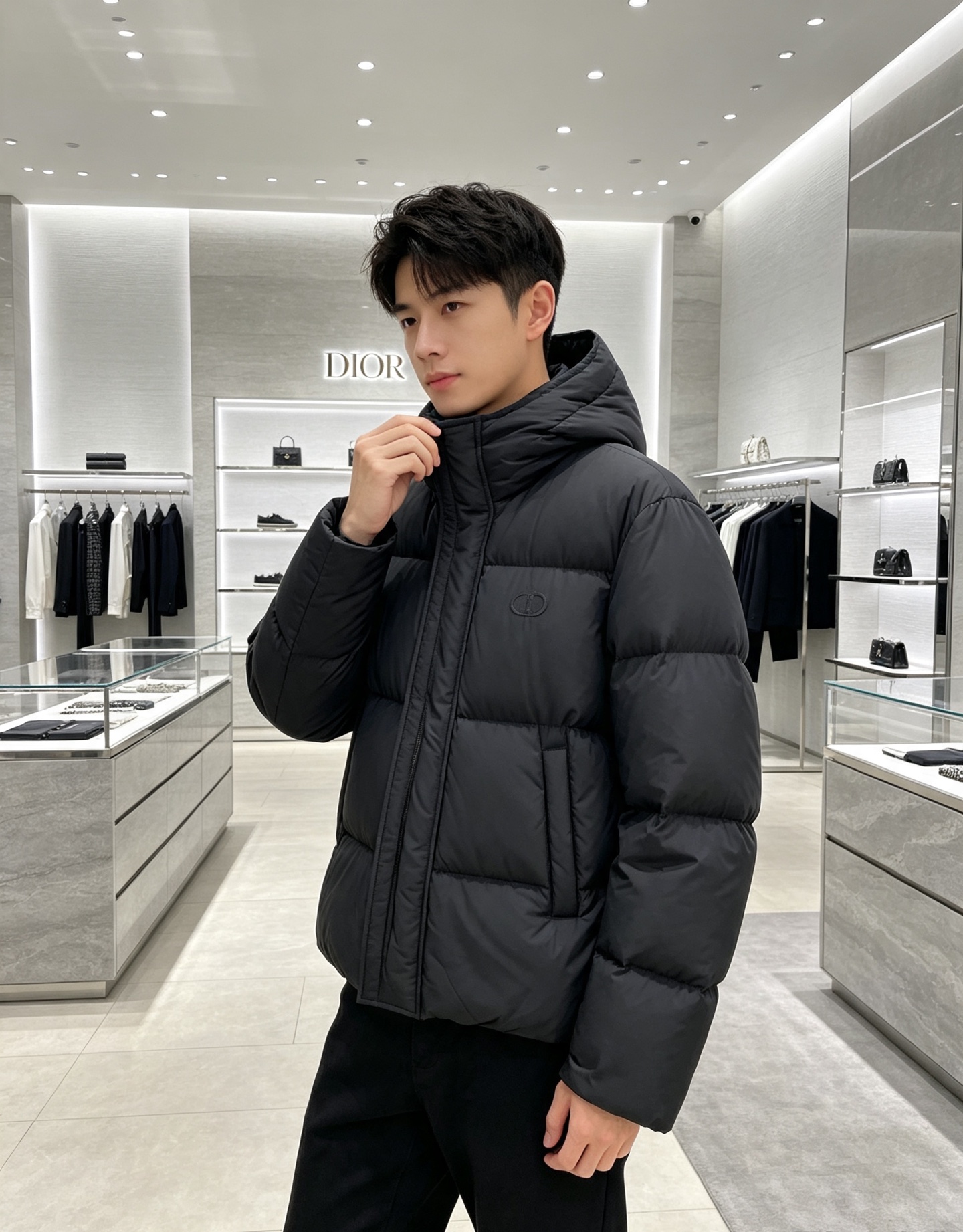 Dior迪奥 2026秋冬新款连帽短款羽绒服✨ 热门明星私服上身款,低调简约,秋冬穿搭出镜率很高 甄选90新国标白鸭绒, Dior迪奥 2026秋冬新款连帽短款羽绒服✨ 热门明星私服上身款,低调简约,秋冬穿搭出镜率很高 甄选90新国标白鸭绒,