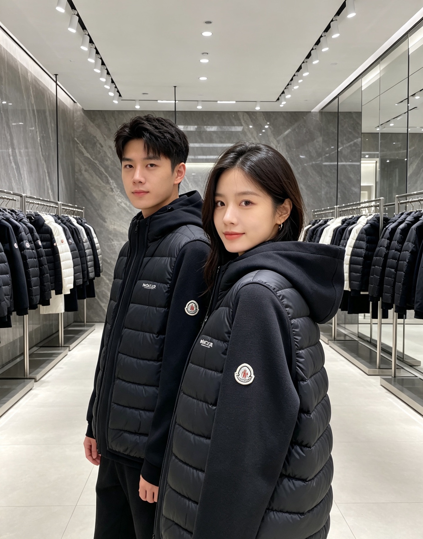 Moncler 蒙口 2026秋冬新款二合一可拆连帽羽绒服马甲 原版定制拉链五金,袖臂经典徽章标,胸前品牌字母印花 90 Moncler 蒙口 2026秋冬新款二合一可拆连帽羽绒服马甲 原版定制拉链五金,袖臂经典徽章标,胸前品牌字母印花 90