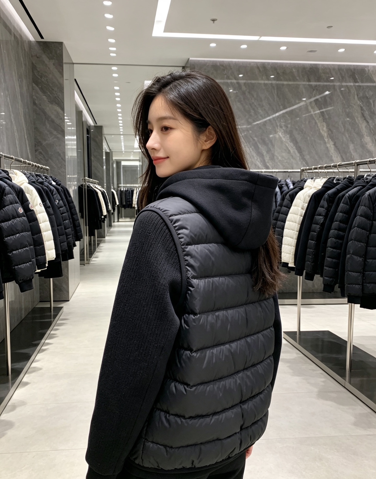 Moncler 蒙口 2026秋冬新款二合一可拆连帽羽绒服马甲 原版定制拉链五金,袖臂经典徽章标,胸前品牌字母印花 90 Moncler 蒙口 2026秋冬新款二合一可拆连帽羽绒服马甲 原版定制拉链五金,袖臂经典徽章标,胸前品牌字母印花 90