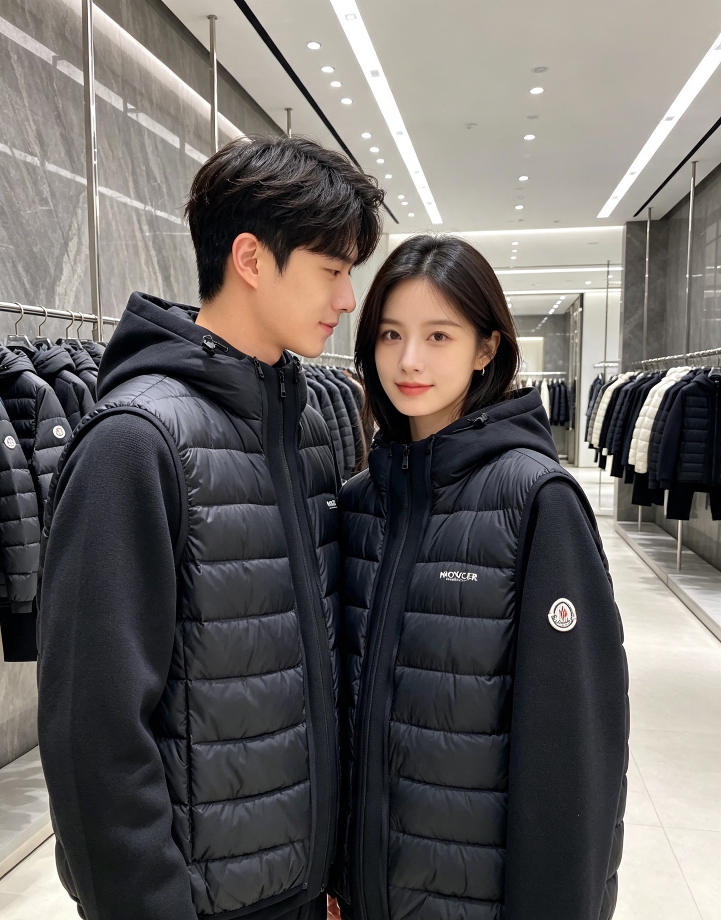 Moncler 蒙口 2026秋冬新款二合一可拆连帽羽绒服马甲 原版定制拉链五金,袖臂经典徽章标,胸前品牌字母印花 90 Moncler 蒙口 2026秋冬新款二合一可拆连帽羽绒服马甲 原版定制拉链五金,袖臂经典徽章标,胸前品牌字母印花 90
