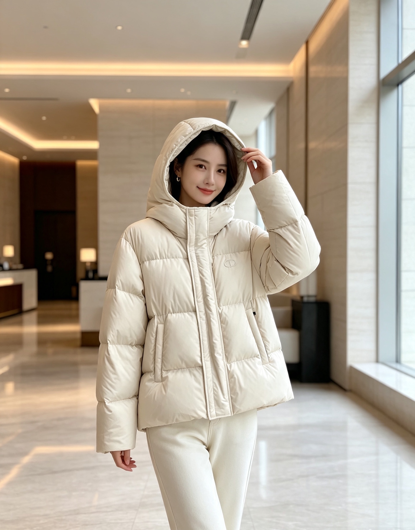 Dior迪奥 2026秋冬新款连帽短款羽绒服✨ 热门明星私服上身款，低调简约，秋冬穿搭出镜率很高 甄选90新国标白鸭绒，