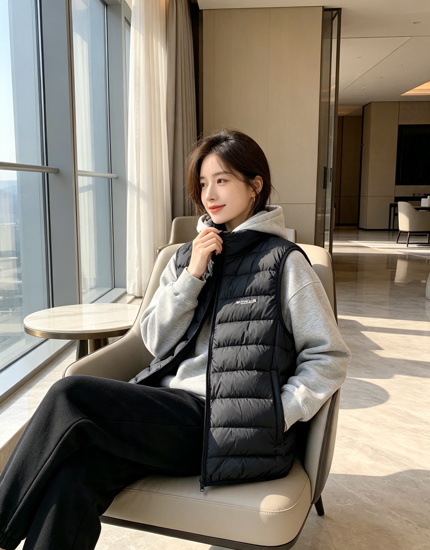Moncler 蒙口 2026秋冬新款二合一可拆连帽羽绒服马甲 原版定制拉链五金,袖臂经典徽章标,胸前品牌字母印花 90 Moncler 蒙口 2026秋冬新款二合一可拆连帽羽绒服马甲 原版定制拉链五金,袖臂经典徽章标,胸前品牌字母印花 90