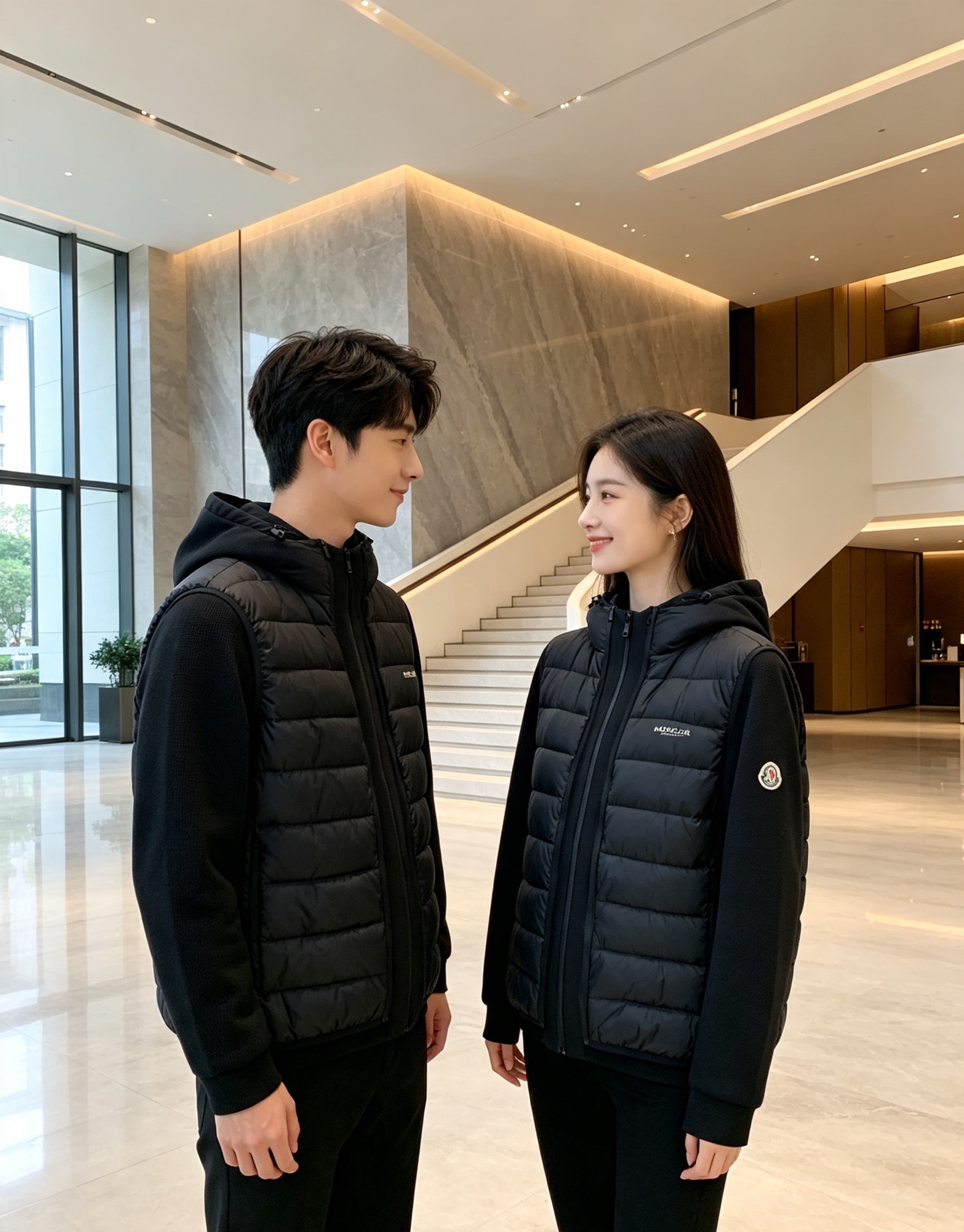 Moncler 蒙口 2026秋冬新款二合一可拆连帽羽绒服马甲 原版定制拉链五金,袖臂经典徽章标,胸前品牌字母印花 90 Moncler 蒙口 2026秋冬新款二合一可拆连帽羽绒服马甲 原版定制拉链五金,袖臂经典徽章标,胸前品牌字母印花 90