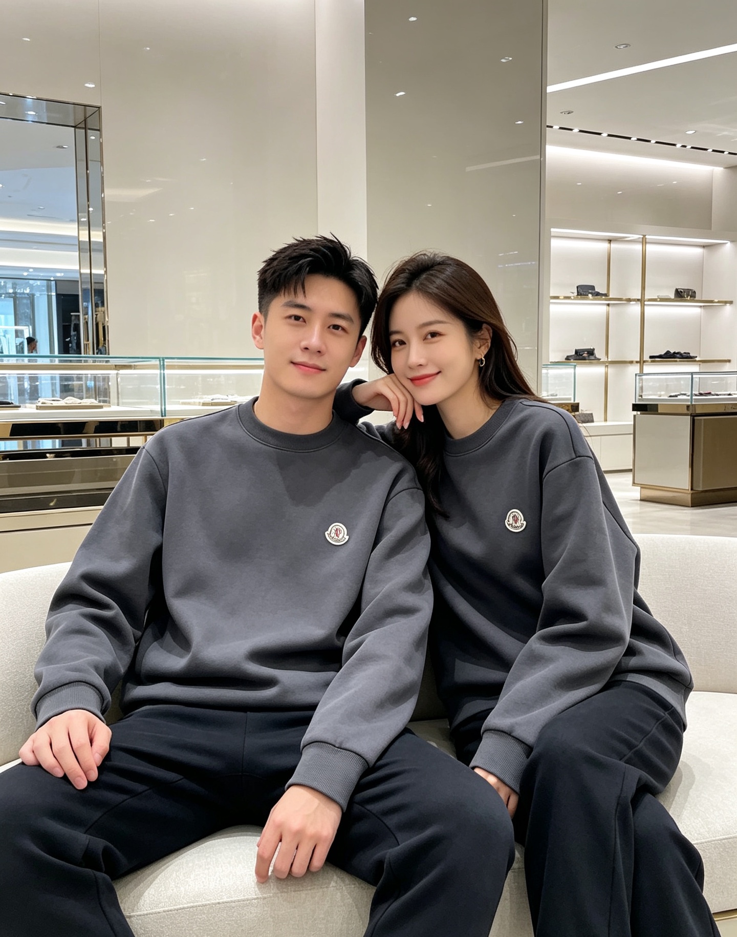 Moncler 蒙口 2026秋冬新款圆领空气层卫衣 经典品牌刺绣小logo，细节质感在线。采用空气层面料，挺括亲肤不易