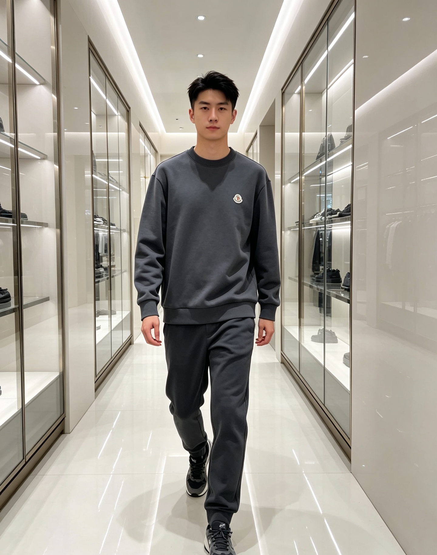 Moncler 蒙口 2026秋冬新款圆领空气层卫衣 经典品牌刺绣小logo，细节质感在线。采用空气层面料，挺括亲肤不易