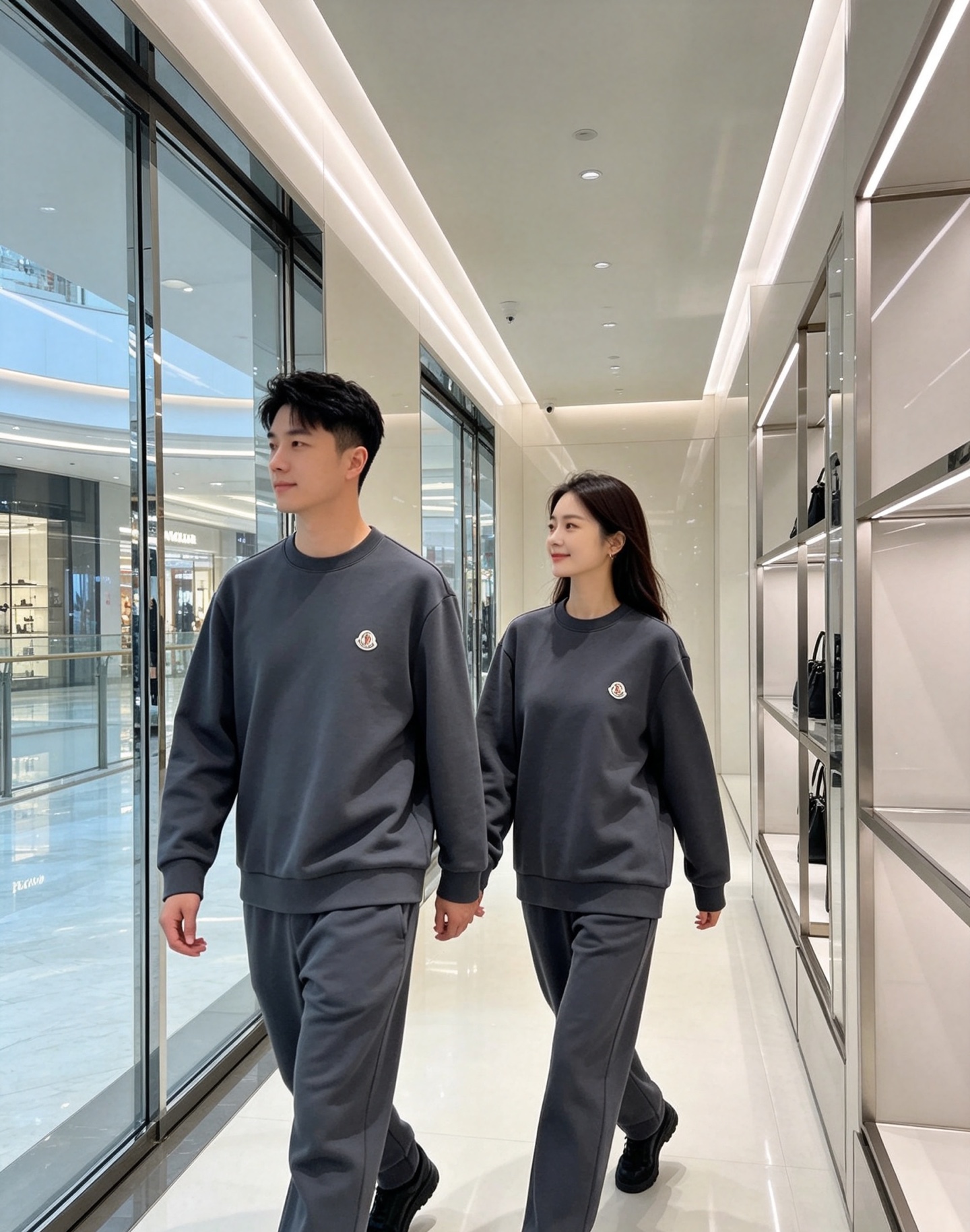 Moncler 蒙口 2026秋冬新款圆领空气层卫衣 经典品牌刺绣小logo，细节质感在线。采用空气层面料，挺括亲肤不易