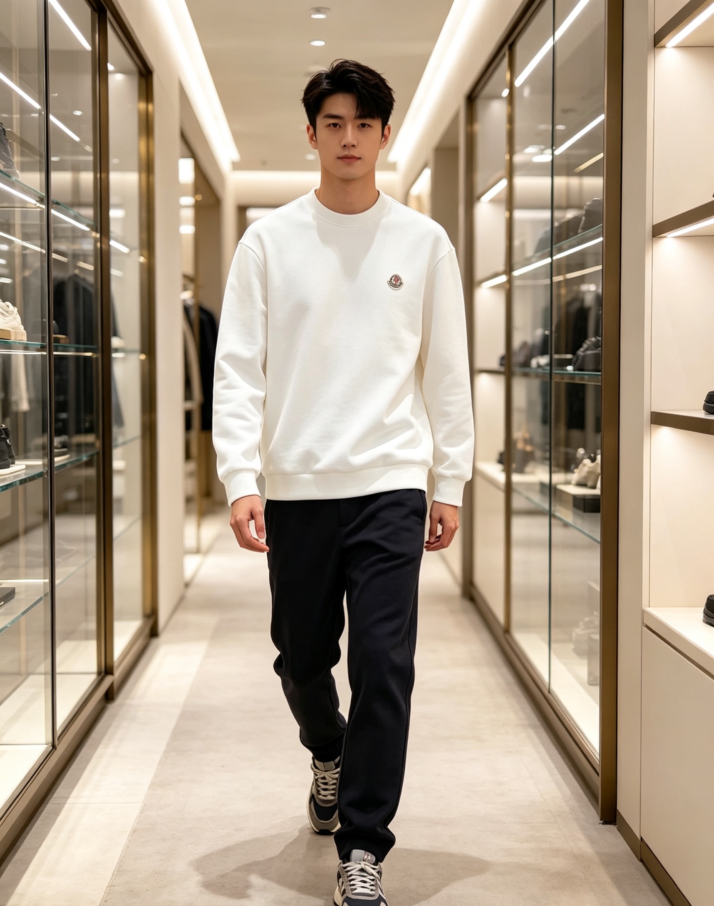 Moncler 蒙口 2026秋冬新款圆领空气层卫衣 经典品牌刺绣小logo，细节质感在线。采用空气层面料，挺括亲肤不易