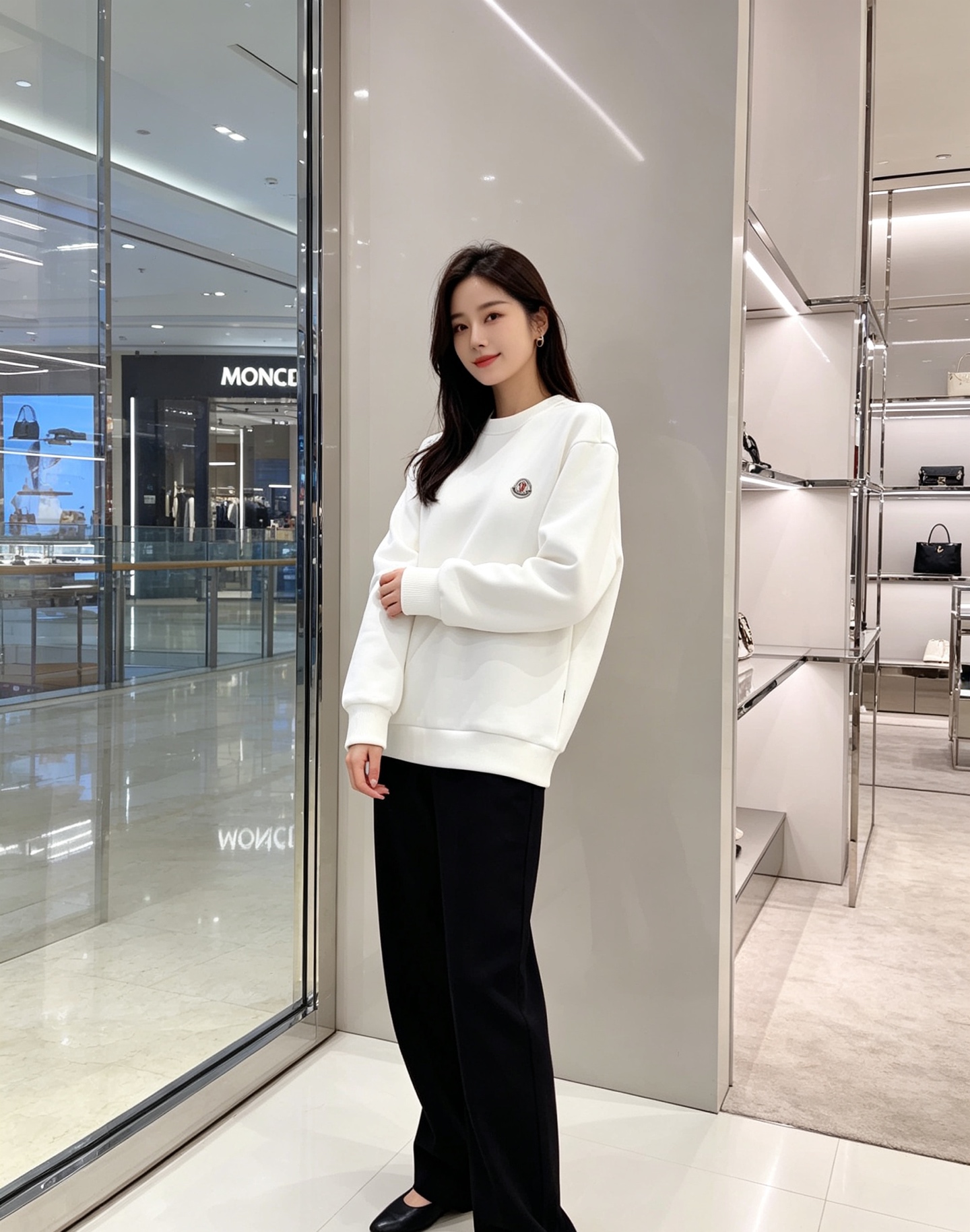 Moncler 蒙口 2026秋冬新款圆领空气层卫衣 经典品牌刺绣小logo，细节质感在线。采用空气层面料，挺括亲肤不易