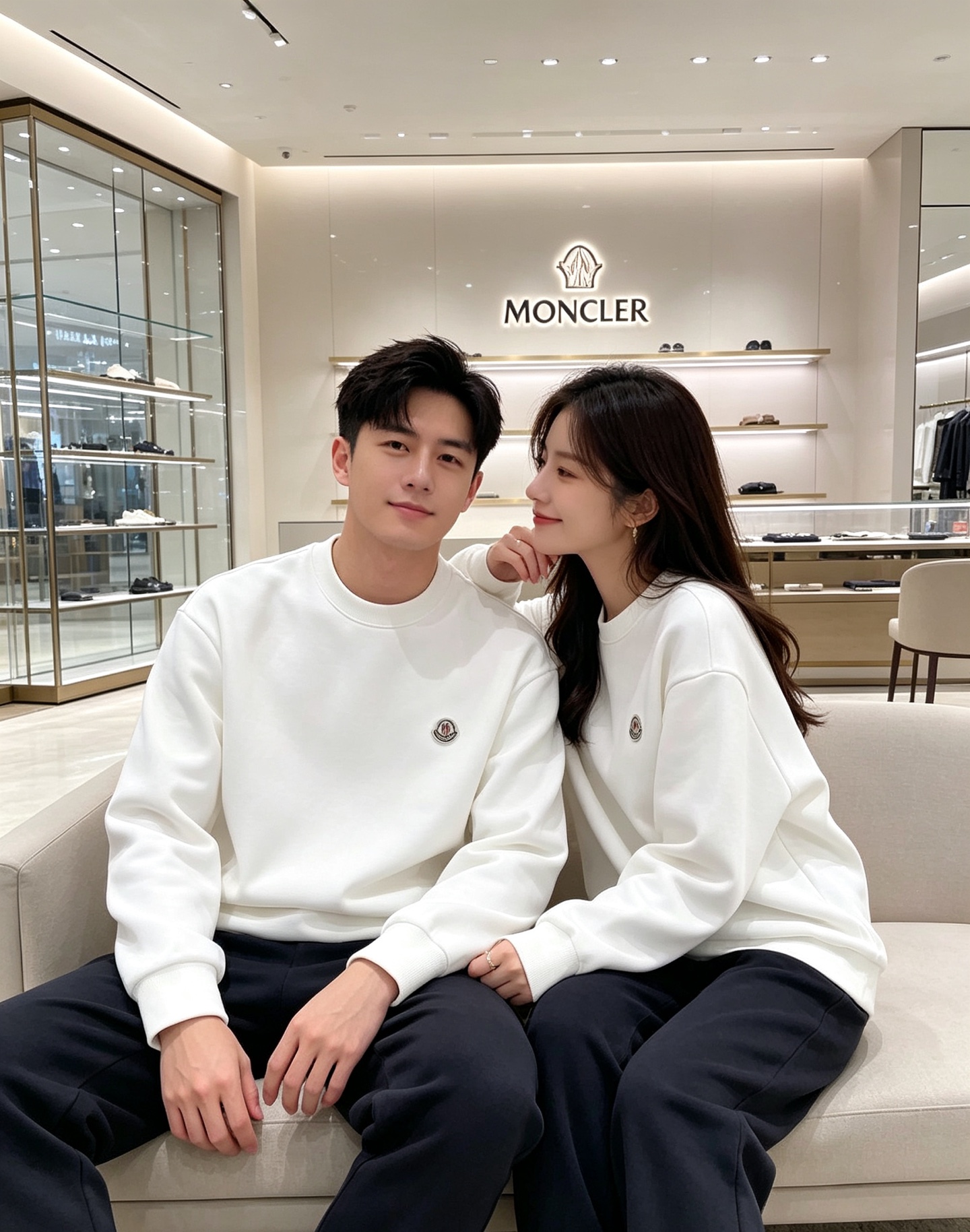 Moncler 蒙口 2026秋冬新款圆领空气层卫衣 经典品牌刺绣小logo，细节质感在线。采用空气层面料，挺括亲肤不易