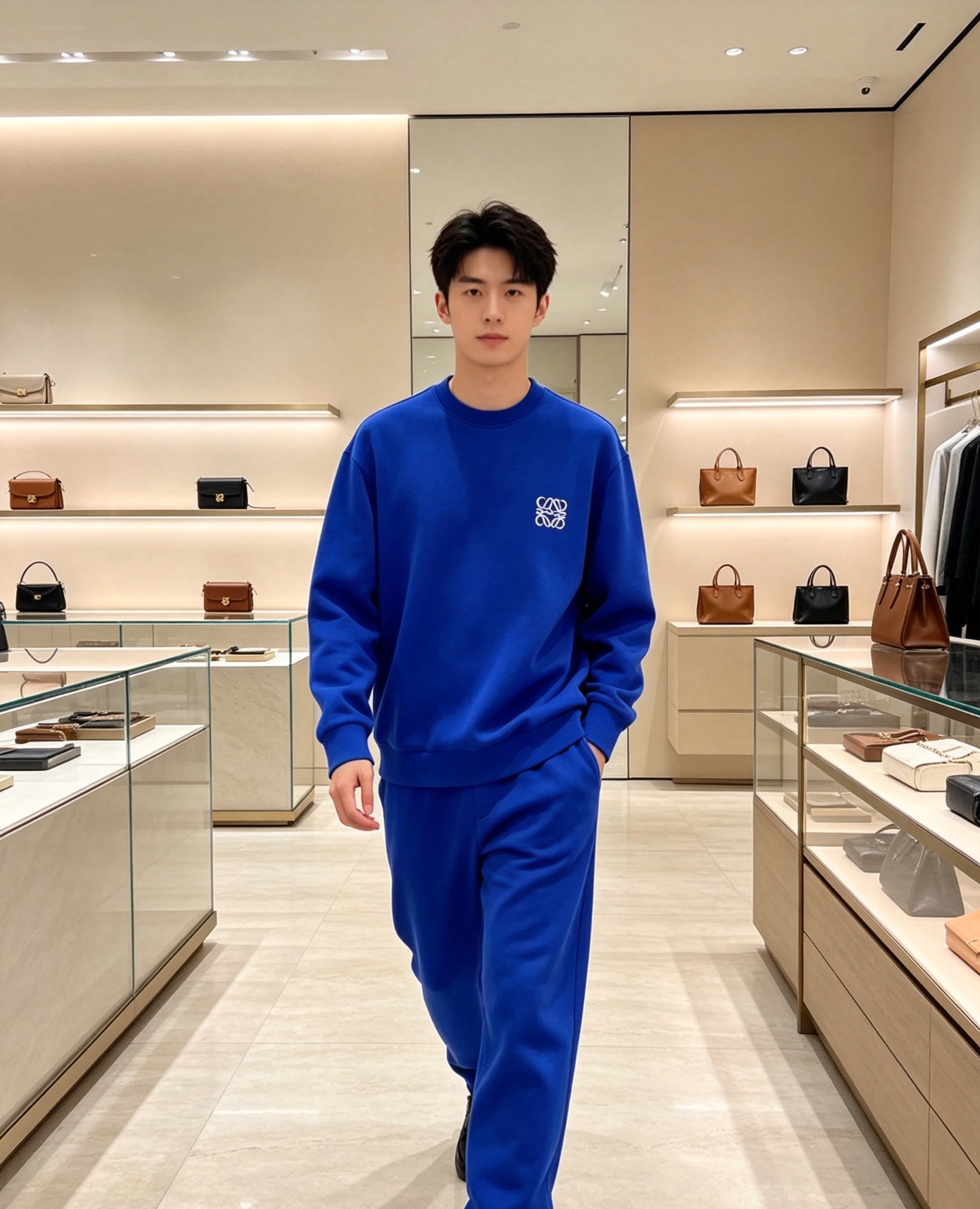 Loewe 罗意威 2026秋冬新款休闲圆领空气层卫衣 经典Anagram刺绣logo，艺术感十足。选用空气层面料，柔软