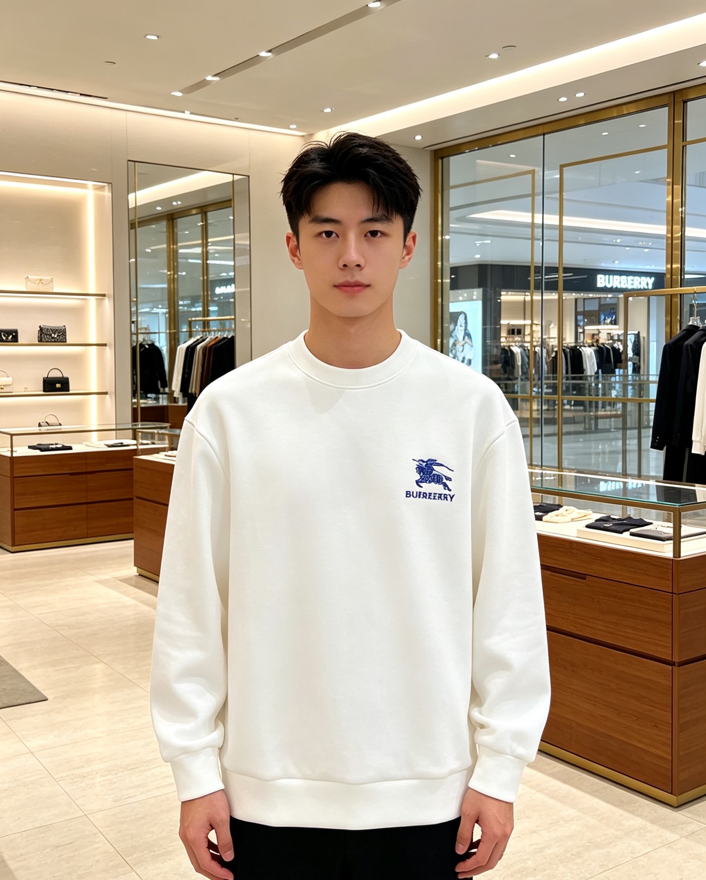 Burberry 巴宝莉 2026秋冬新款休闲圆领空气层卫衣 经典蓝色战马刺绣logo,辨识度十足。选用空气层面料,柔软 Burberry 巴宝莉 2026秋冬新款休闲圆领空气层卫衣 经典蓝色战马刺绣logo,辨识度十足。选用空气层面料,柔软