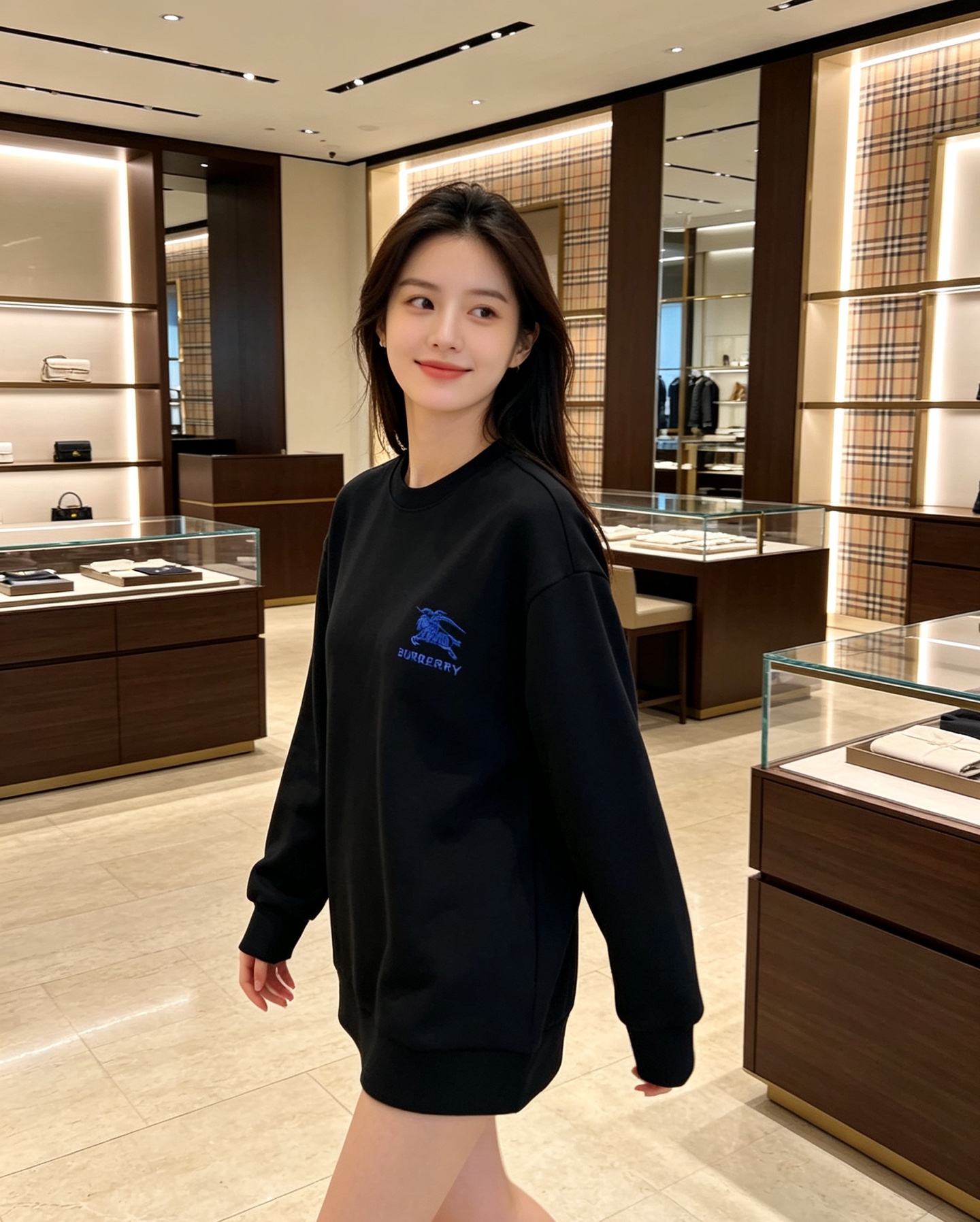 Burberry 巴宝莉 2026秋冬新款休闲圆领空气层卫衣 经典蓝色战马刺绣logo，辨识度十足。选用空气层面料，柔软