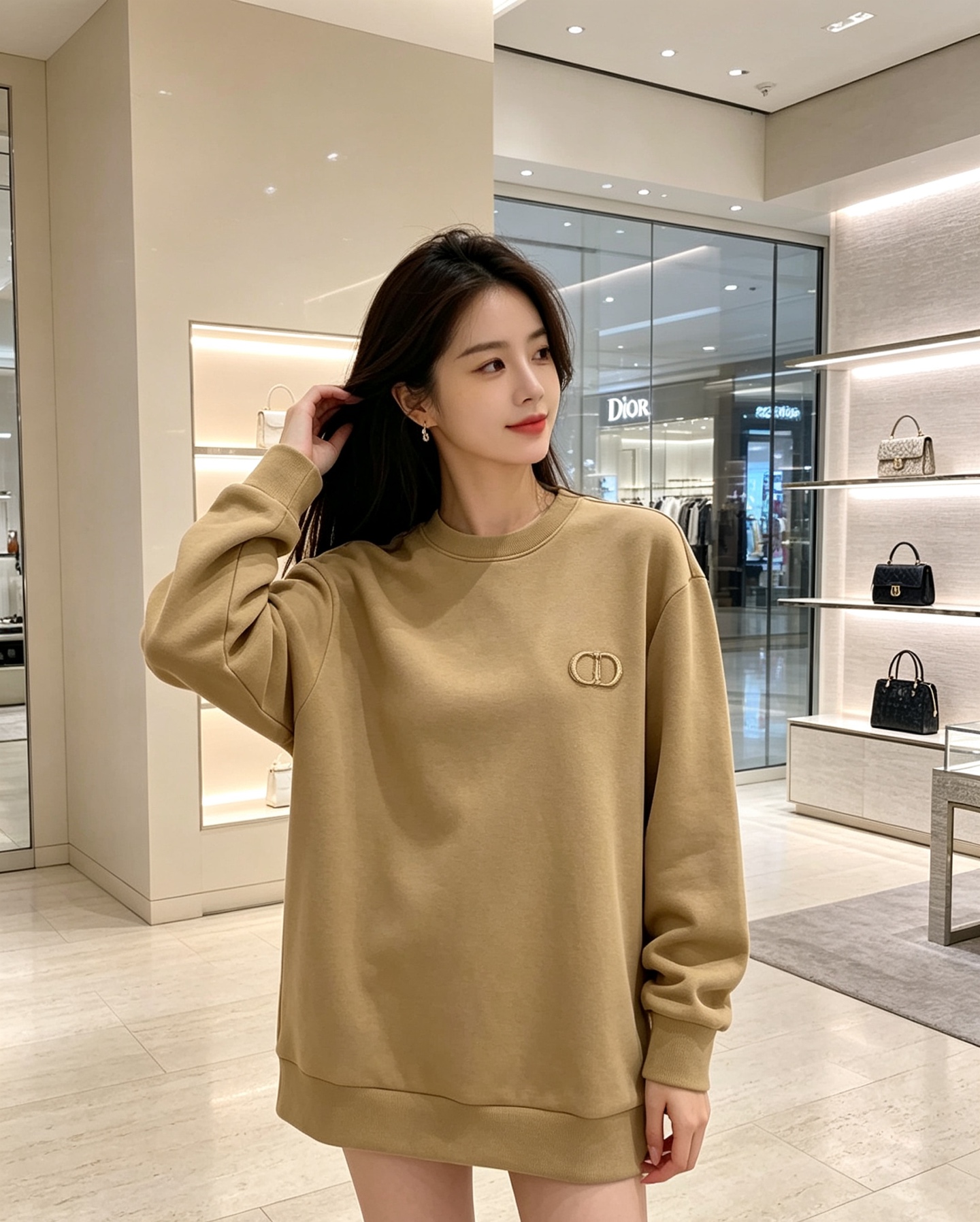 Dior 迪奥 2026秋冬新款休闲圆领空气层卫衣 经典同色CD刺绣logo，低调有质感。选用空气层面料，柔软有型不易变