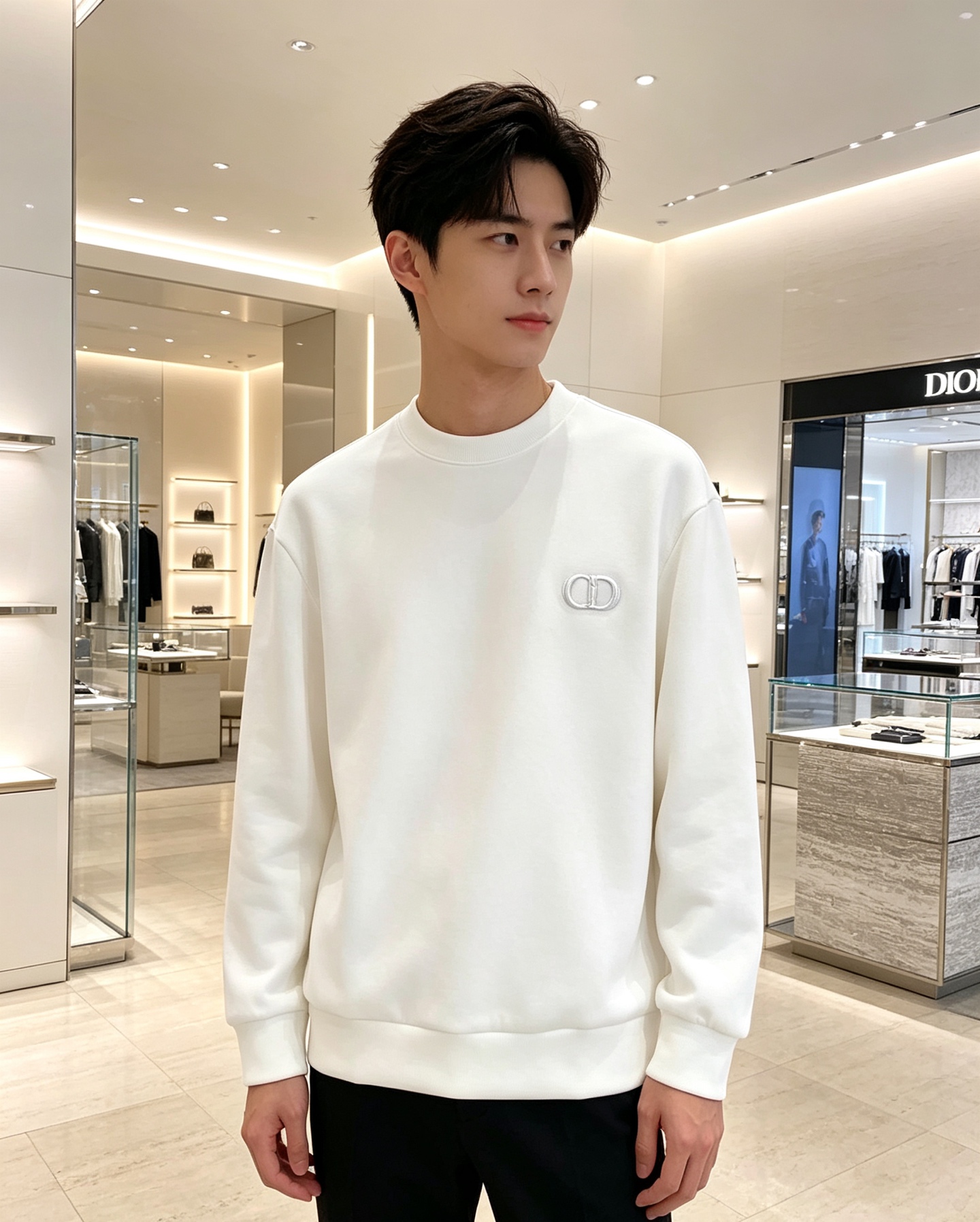 Dior 迪奥 2026秋冬新款休闲圆领空气层卫衣 经典同色CD刺绣logo,低调有质感。选用空气层面料,柔软有型不易变 Dior 迪奥 2026秋冬新款休闲圆领空气层卫衣 经典同色CD刺绣logo,低调有质感。选用空气层面料,柔软有型不易变