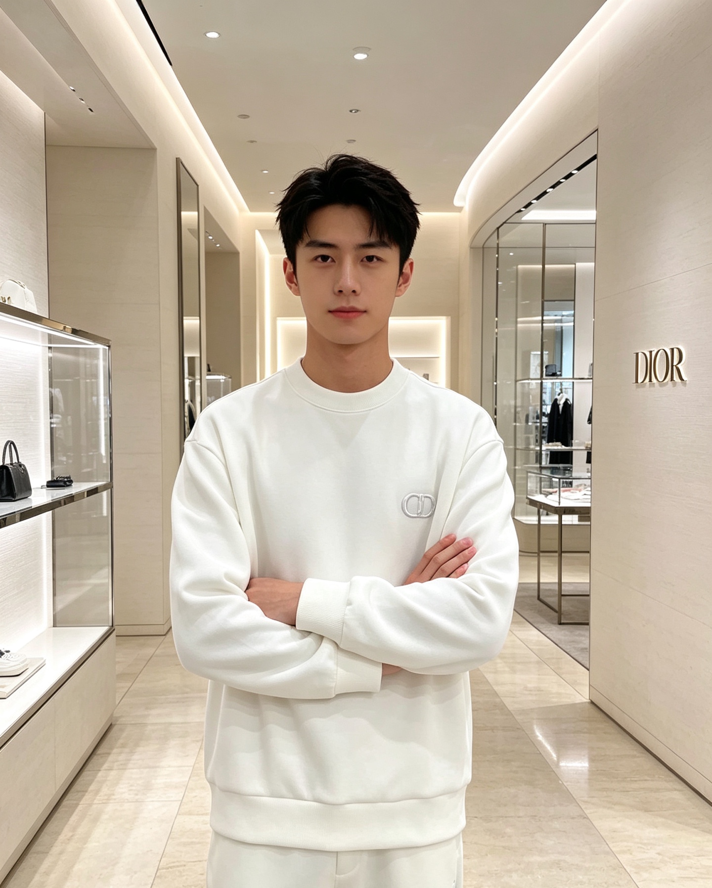 Dior 迪奥 2026秋冬新款休闲圆领空气层卫衣 经典同色CD刺绣logo，低调有质感。选用空气层面料，柔软有型不易变