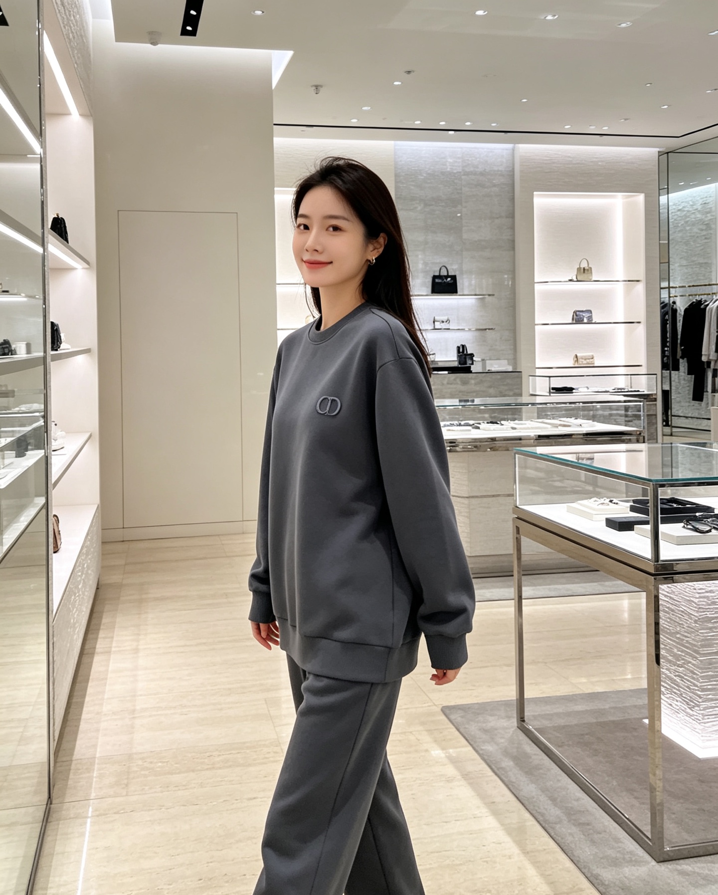Dior 迪奥 2026秋冬新款休闲圆领空气层卫衣 经典同色CD刺绣logo,低调有质感。选用空气层面料,柔软有型不易变 Dior 迪奥 2026秋冬新款休闲圆领空气层卫衣 经典同色CD刺绣logo,低调有质感。选用空气层面料,柔软有型不易变