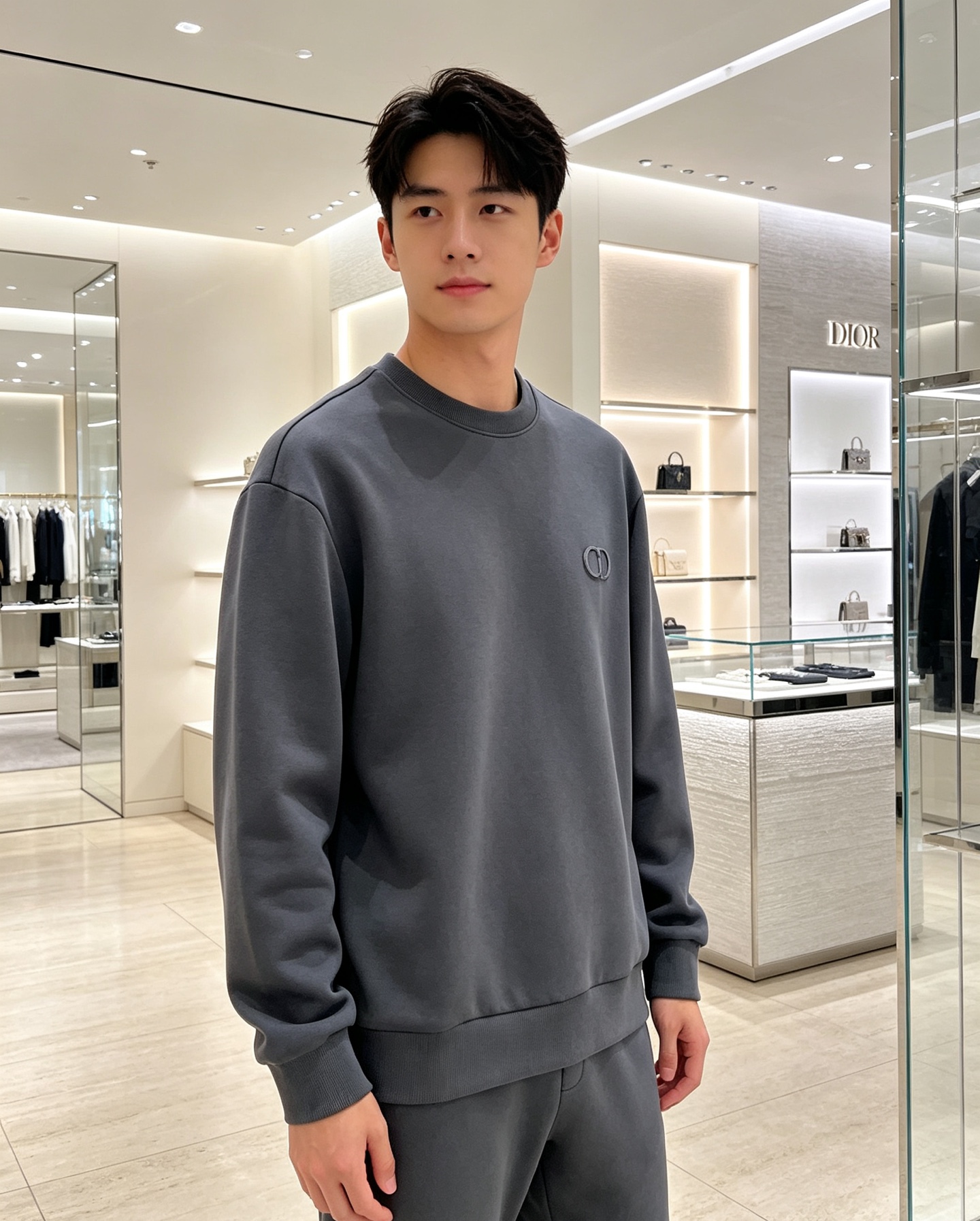 Dior 迪奥 2026秋冬新款休闲圆领空气层卫衣 经典同色CD刺绣logo,低调有质感。选用空气层面料,柔软有型不易变 Dior 迪奥 2026秋冬新款休闲圆领空气层卫衣 经典同色CD刺绣logo,低调有质感。选用空气层面料,柔软有型不易变