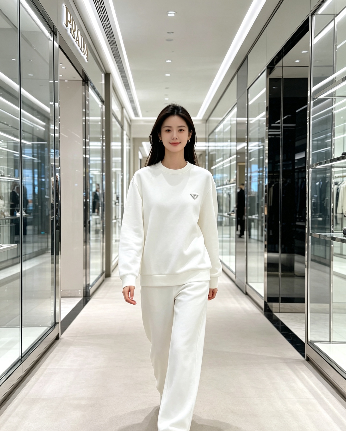 Prada 普拉达 2026秋冬新款休闲圆领空气层卫衣 经典金属三角logo，辨识度拉满。选用空气层面料，柔软有型不易变