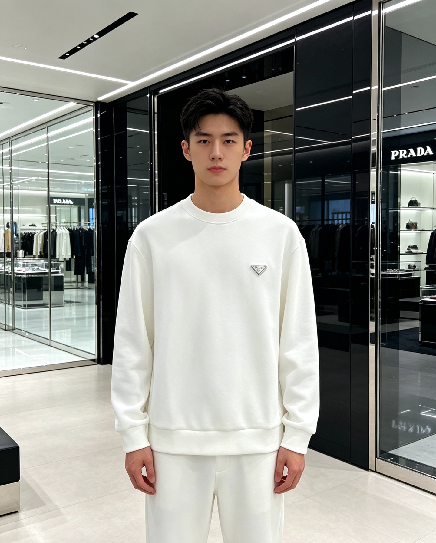 Prada 普拉达 2026秋冬新款休闲圆领空气层卫衣 经典金属三角logo,辨识度拉满。选用空气层面料,柔软有型不易变 Prada 普拉达 2026秋冬新款休闲圆领空气层卫衣 经典金属三角logo,辨识度拉满。选用空气层面料,柔软有型不易变