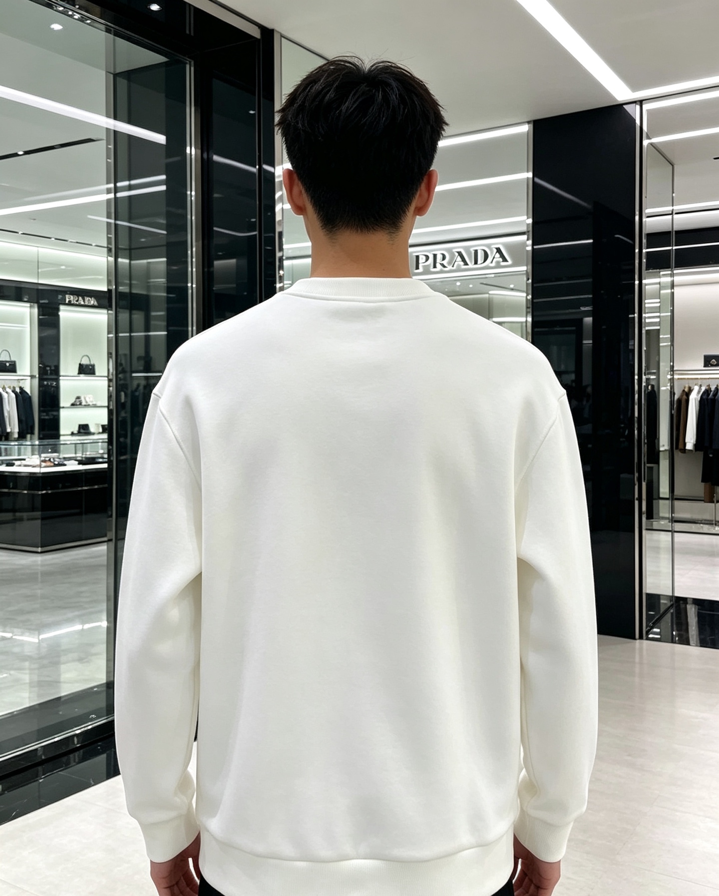 Prada 普拉达 2026秋冬新款休闲圆领空气层卫衣 经典金属三角logo，辨识度拉满。选用空气层面料，柔软有型不易变