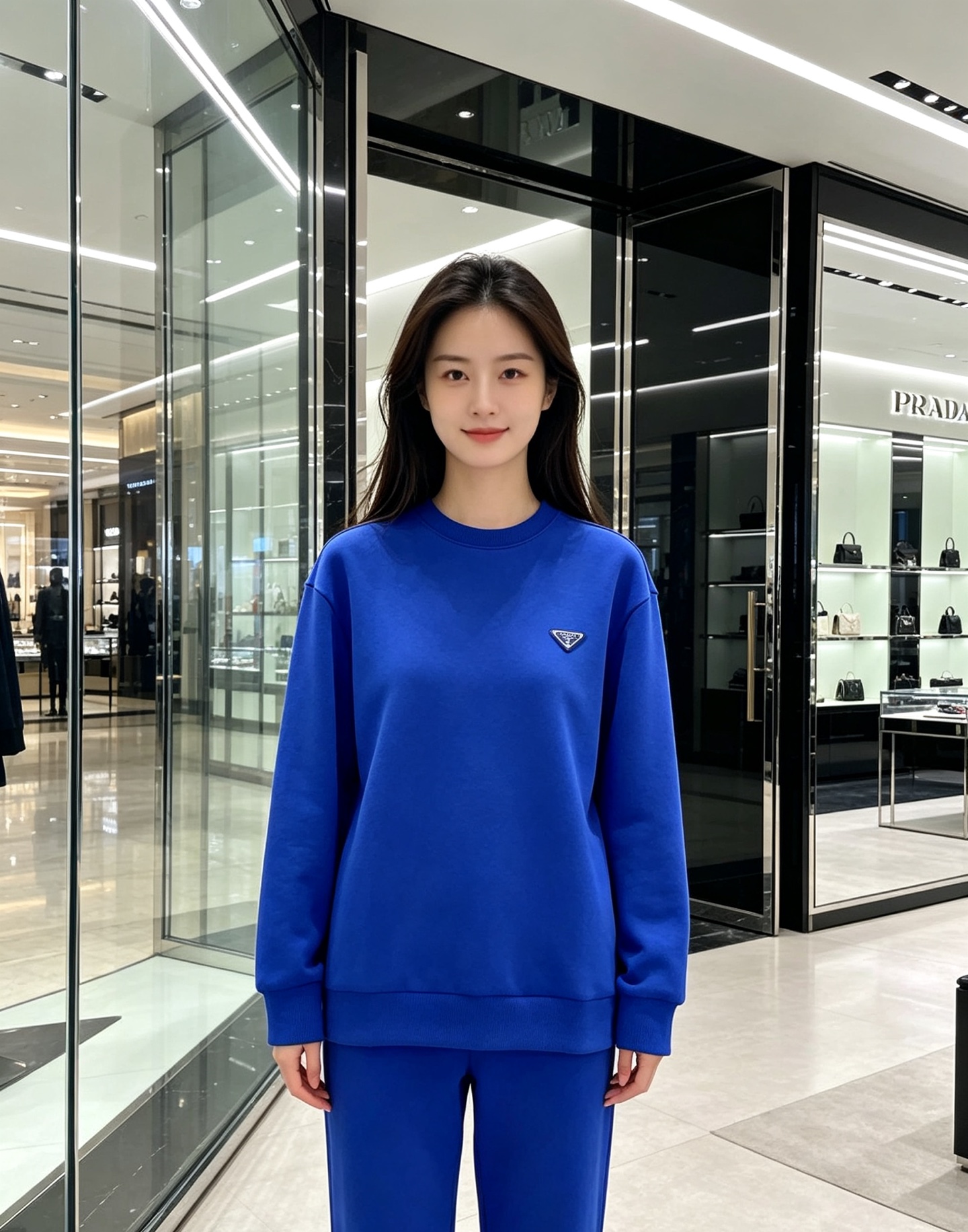 Prada 普拉达 2026秋冬新款休闲圆领空气层卫衣 经典金属三角logo，辨识度拉满。选用空气层面料，柔软有型不易变
