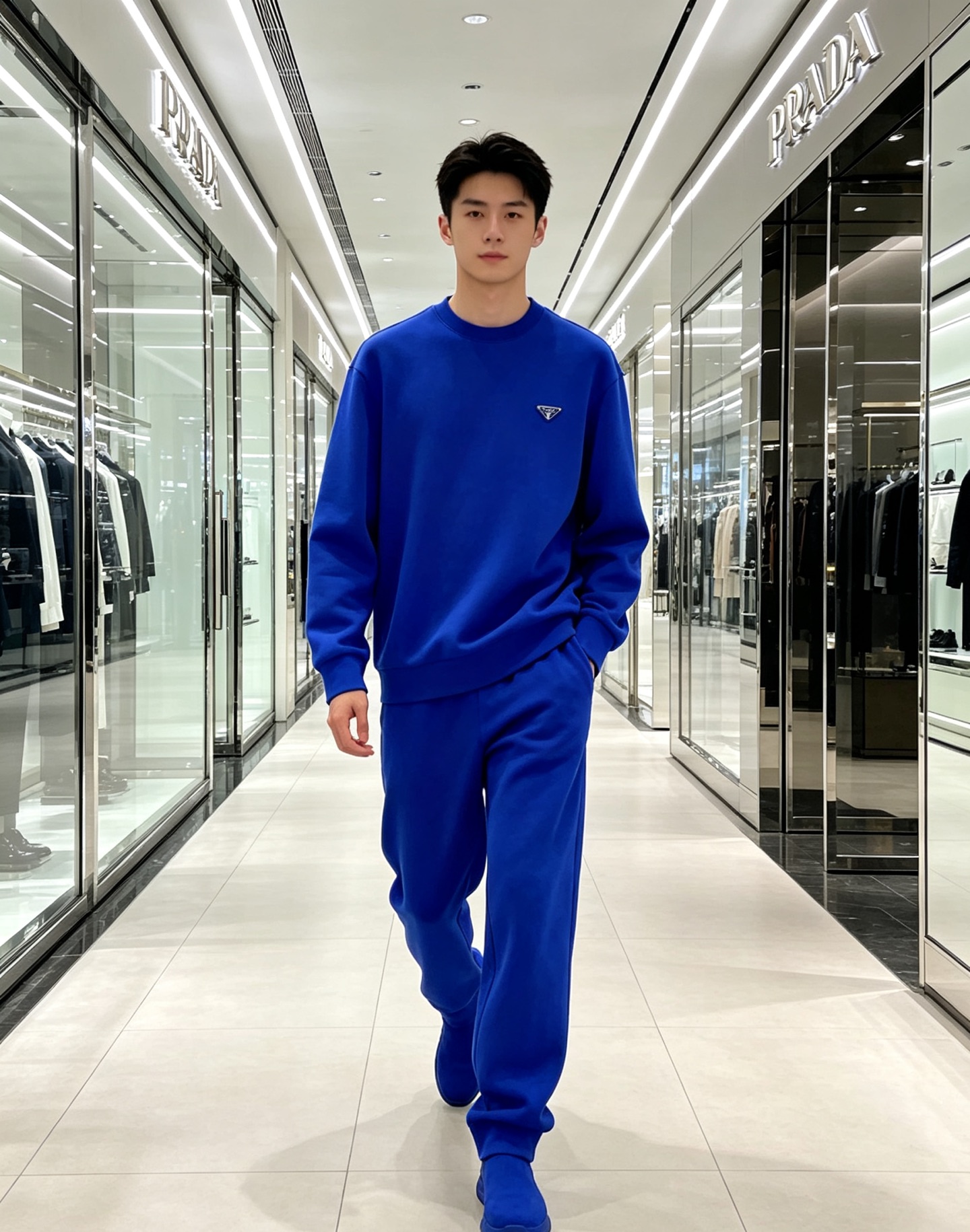 Prada 普拉达 2026秋冬新款休闲圆领空气层卫衣 经典金属三角logo，辨识度拉满。选用空气层面料，柔软有型不易变