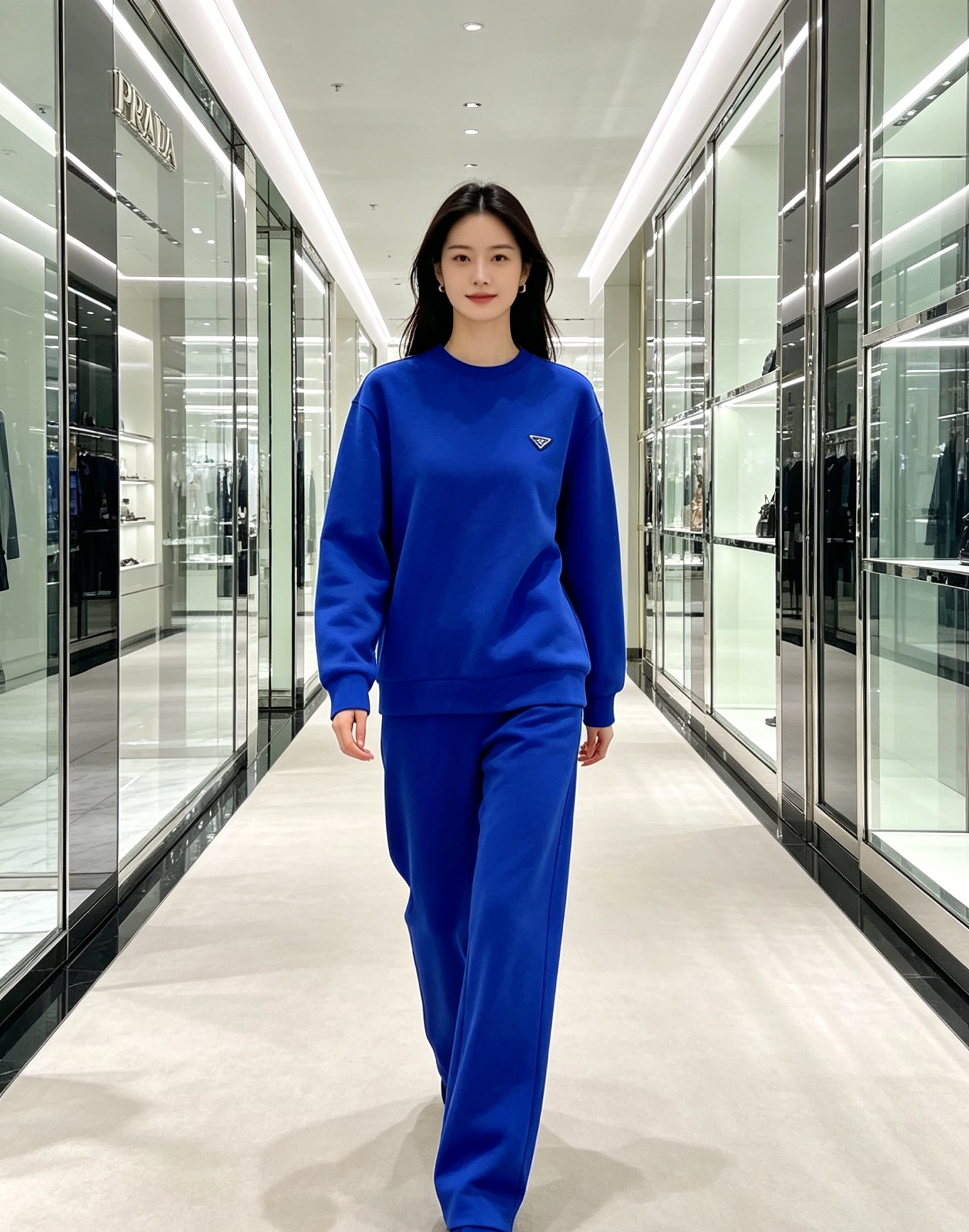 Prada 普拉达 2026秋冬新款休闲圆领空气层卫衣 经典金属三角logo，辨识度拉满。选用空气层面料，柔软有型不易变