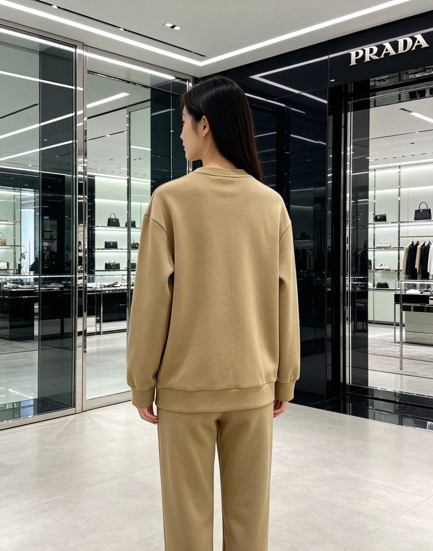 Prada 普拉达 2026秋冬新款休闲圆领空气层卫衣 经典金属三角logo，辨识度拉满。选用空气层面料，柔软有型不易变