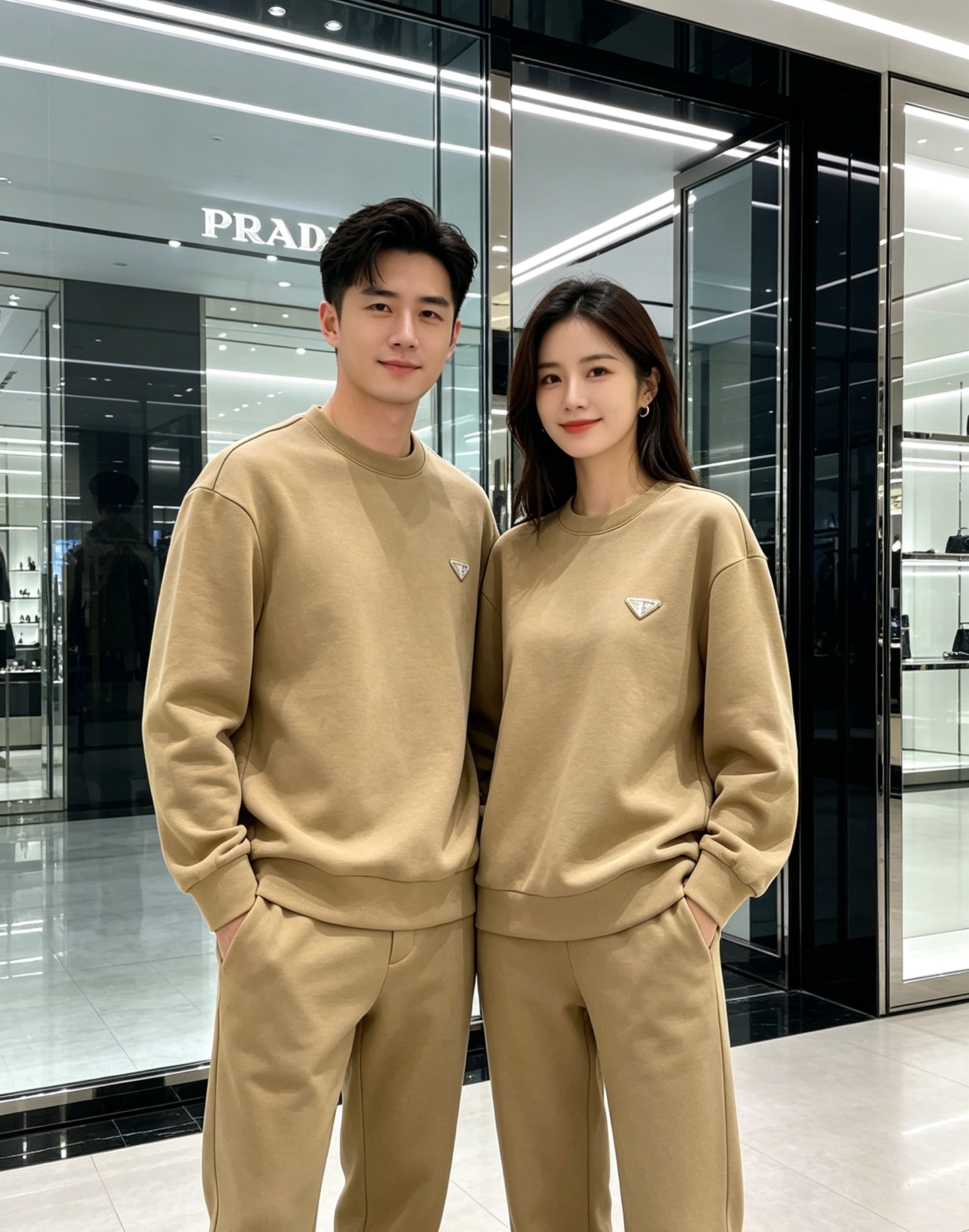Prada 普拉达 2026秋冬新款休闲圆领空气层卫衣 经典金属三角logo，辨识度拉满。选用空气层面料，柔软有型不易变
