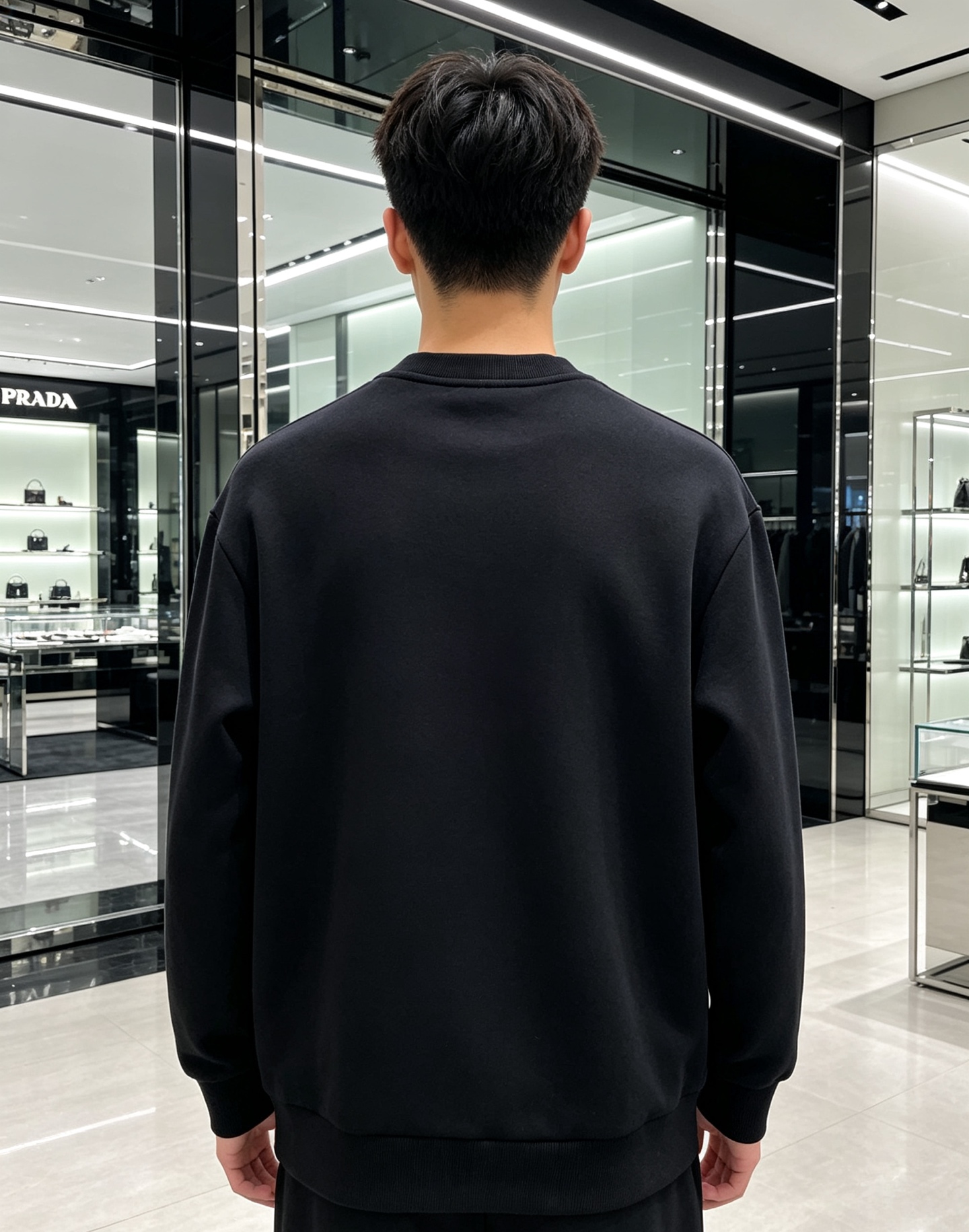 Prada 普拉达 2026秋冬新款休闲圆领空气层卫衣 经典金属三角logo，辨识度拉满。选用空气层面料，柔软有型不易变