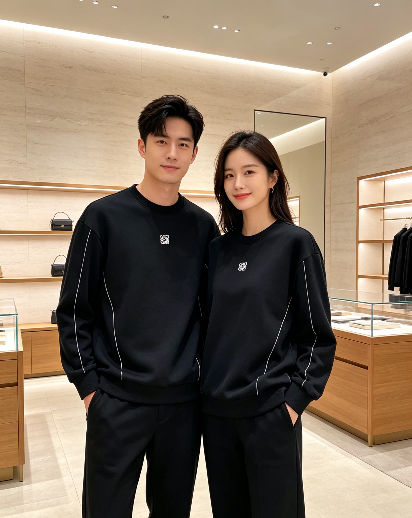 Loewe 罗意威 2026秋冬新款圆领空气层卫衣✨ 原版五金辅料全套到位，采用高密空气层面料，挺括有型不易变形。胸口经