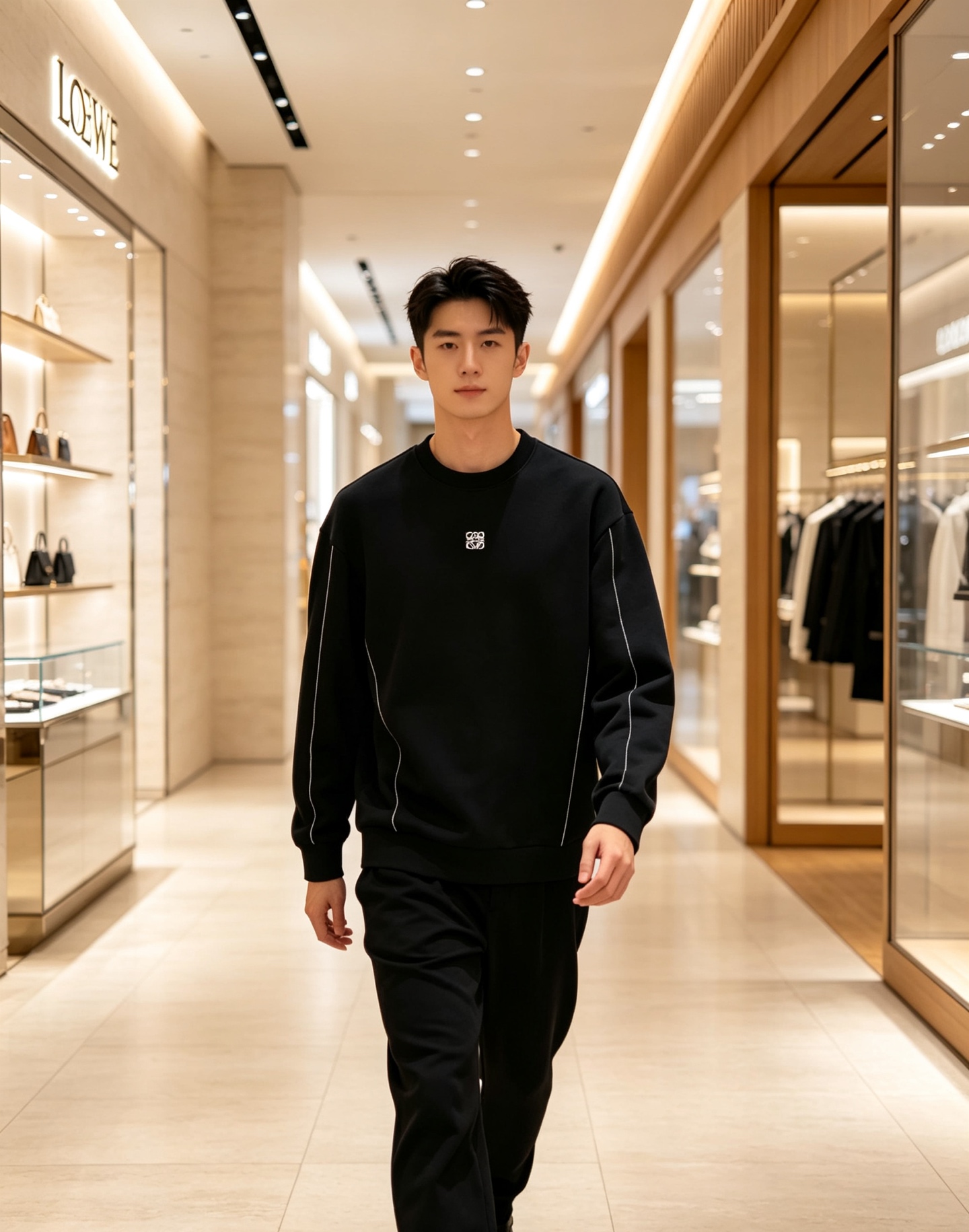 Loewe 罗意威 2026秋冬新款圆领空气层卫衣✨ 原版五金辅料全套到位，采用高密空气层面料，挺括有型不易变形。胸口经