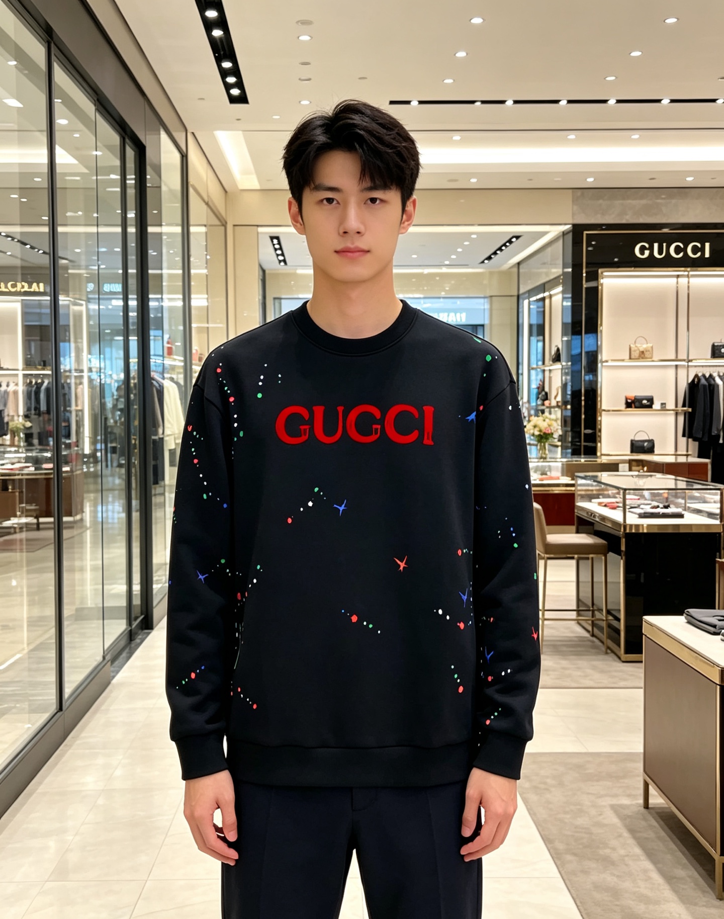 Gucci 古驰 2026秋冬新款圆领空气层卫衣✨原版辅料全套到位,采用高密空气层面料,挺括有型不易变形。胸前醒目红色品 Gucci 古驰 2026秋冬新款圆领空气层卫衣✨原版辅料全套到位,采用高密空气层面料,挺括有型不易变形。胸前醒目红色品