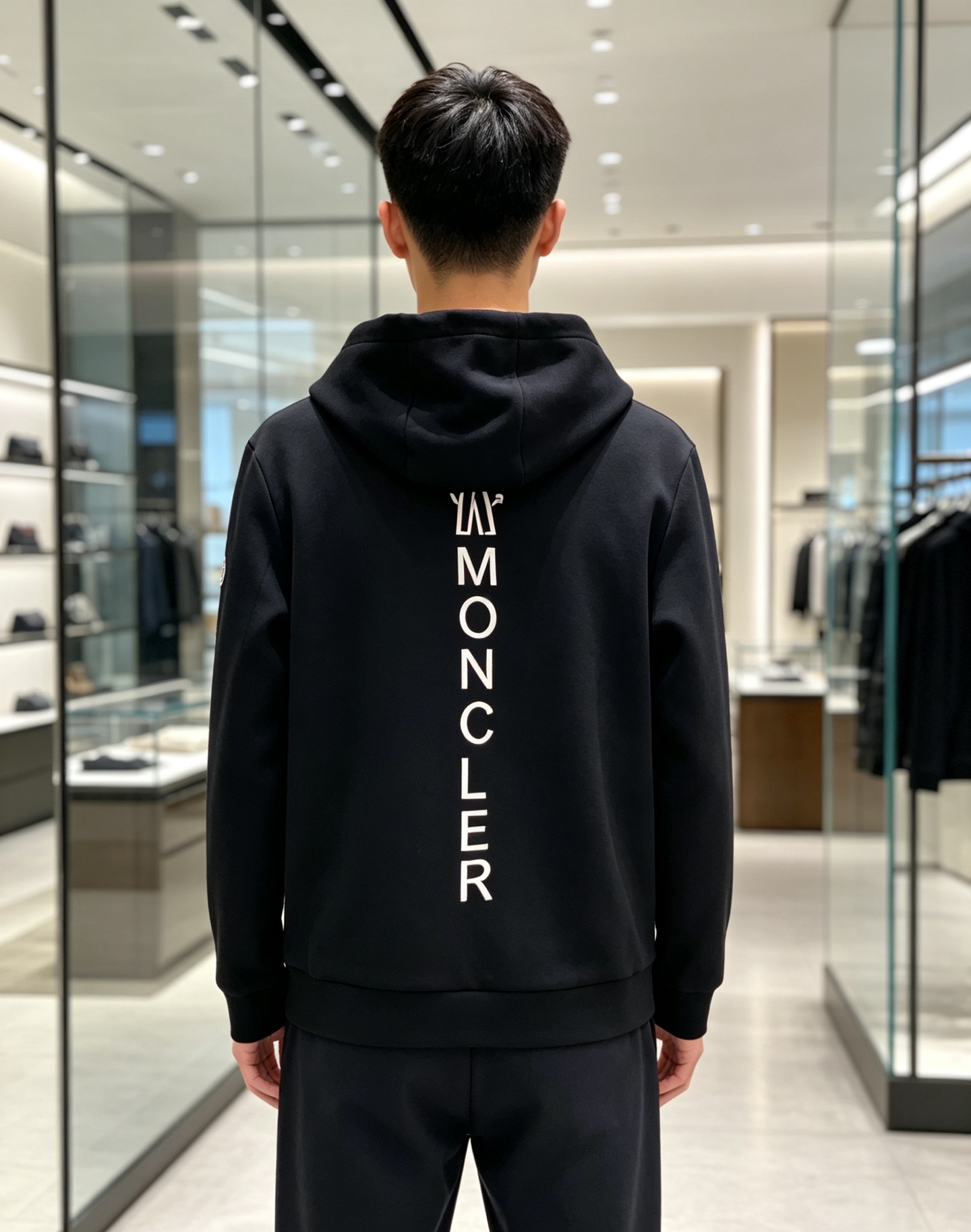 Moncler 蒙口 2026秋冬新款连帽空气层卫衣✨原版辅料全套到位，高密空气层面料，上身挺括不易变形。胸前撞色刺绣标