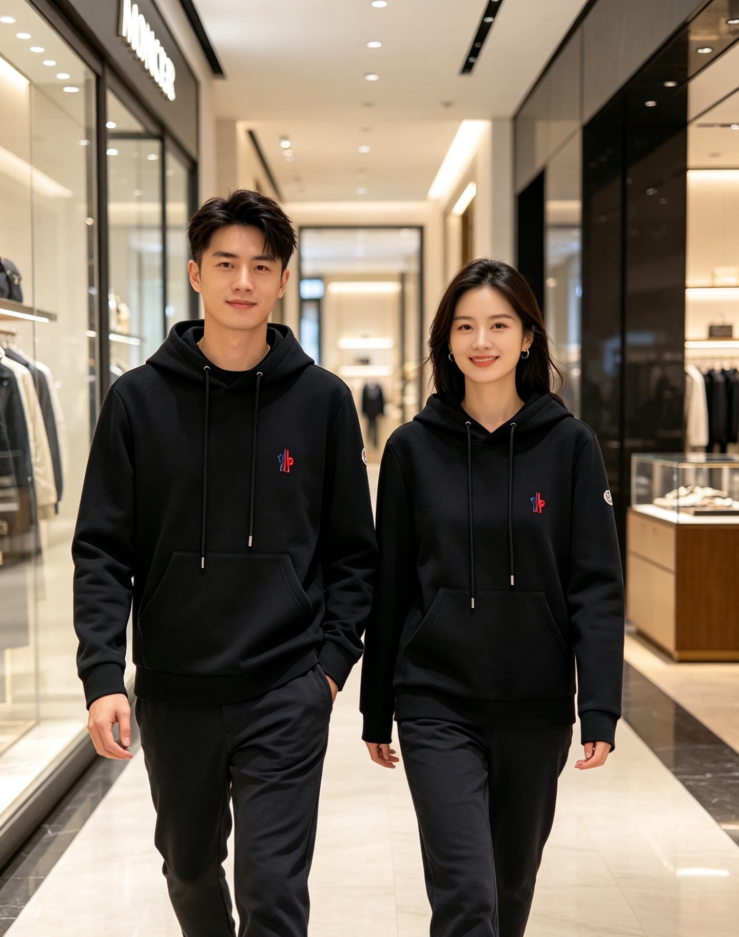 Moncler 蒙口 2026秋冬新款连帽空气层卫衣✨原版辅料全套到位，高密空气层面料，上身挺括不易变形。胸前撞色刺绣标