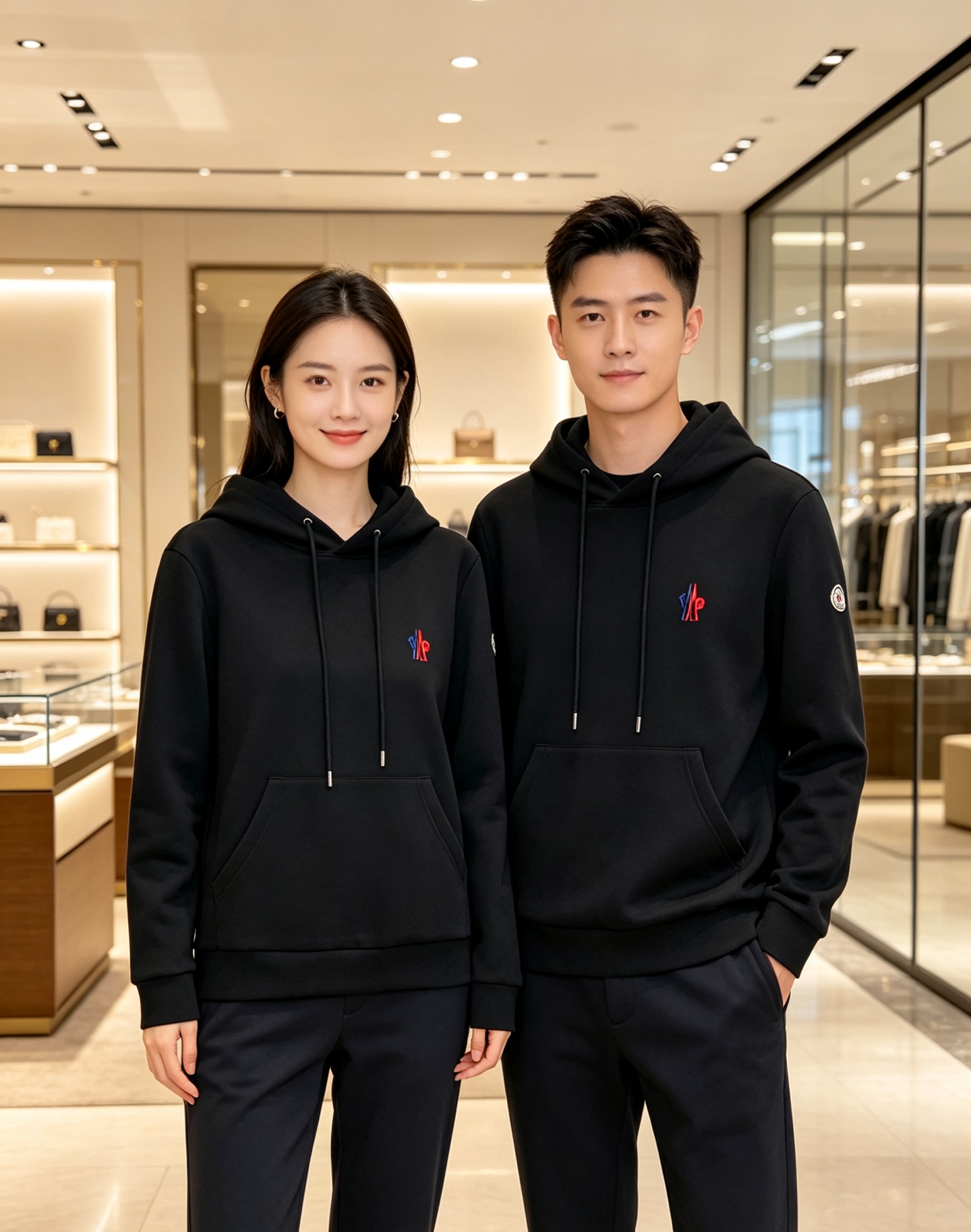 Moncler 蒙口 2026秋冬新款连帽空气层卫衣✨原版辅料全套到位，高密空气层面料，上身挺括不易变形。胸前撞色刺绣标