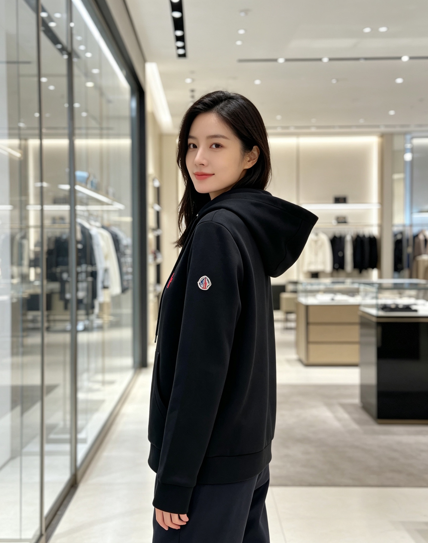 Moncler 蒙口 2026秋冬新款连帽空气层卫衣✨原版辅料全套到位，高密空气层面料，上身挺括不易变形。胸前撞色刺绣标