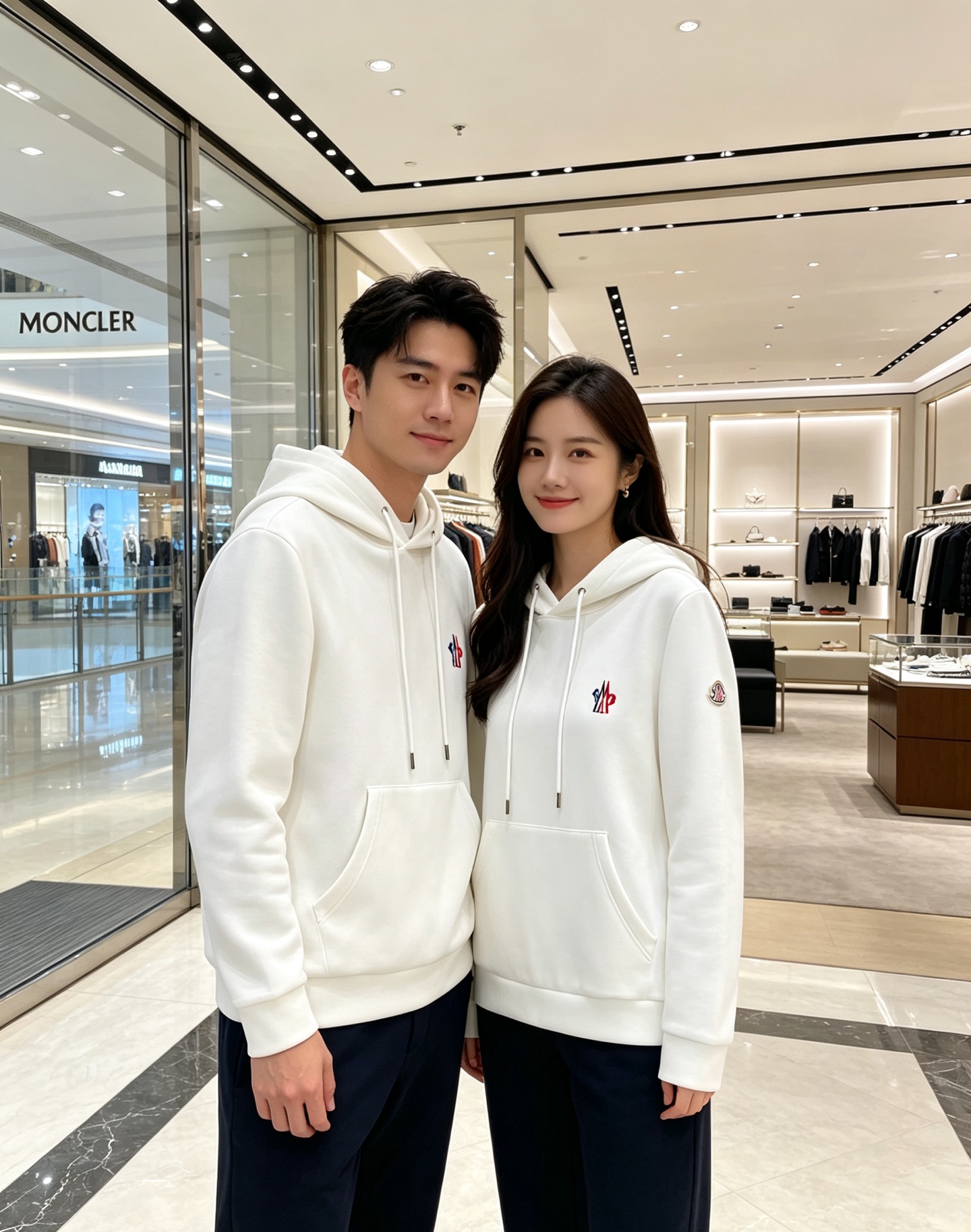 Moncler 蒙口 2026秋冬新款连帽空气层卫衣✨原版辅料全套到位，高密空气层面料，上身挺括不易变形。胸前撞色刺绣标