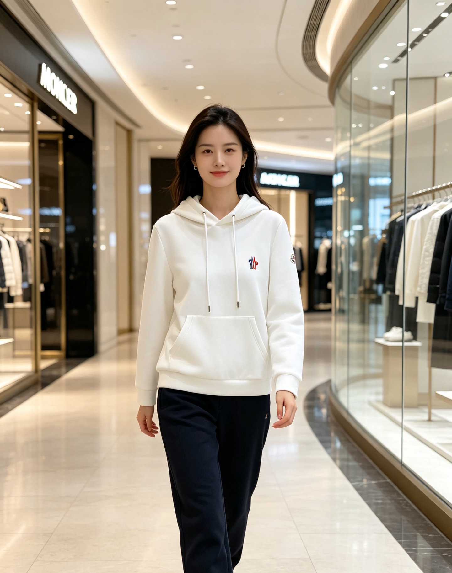 Moncler 蒙口 2026秋冬新款连帽空气层卫衣✨原版辅料全套到位，高密空气层面料，上身挺括不易变形。胸前撞色刺绣标