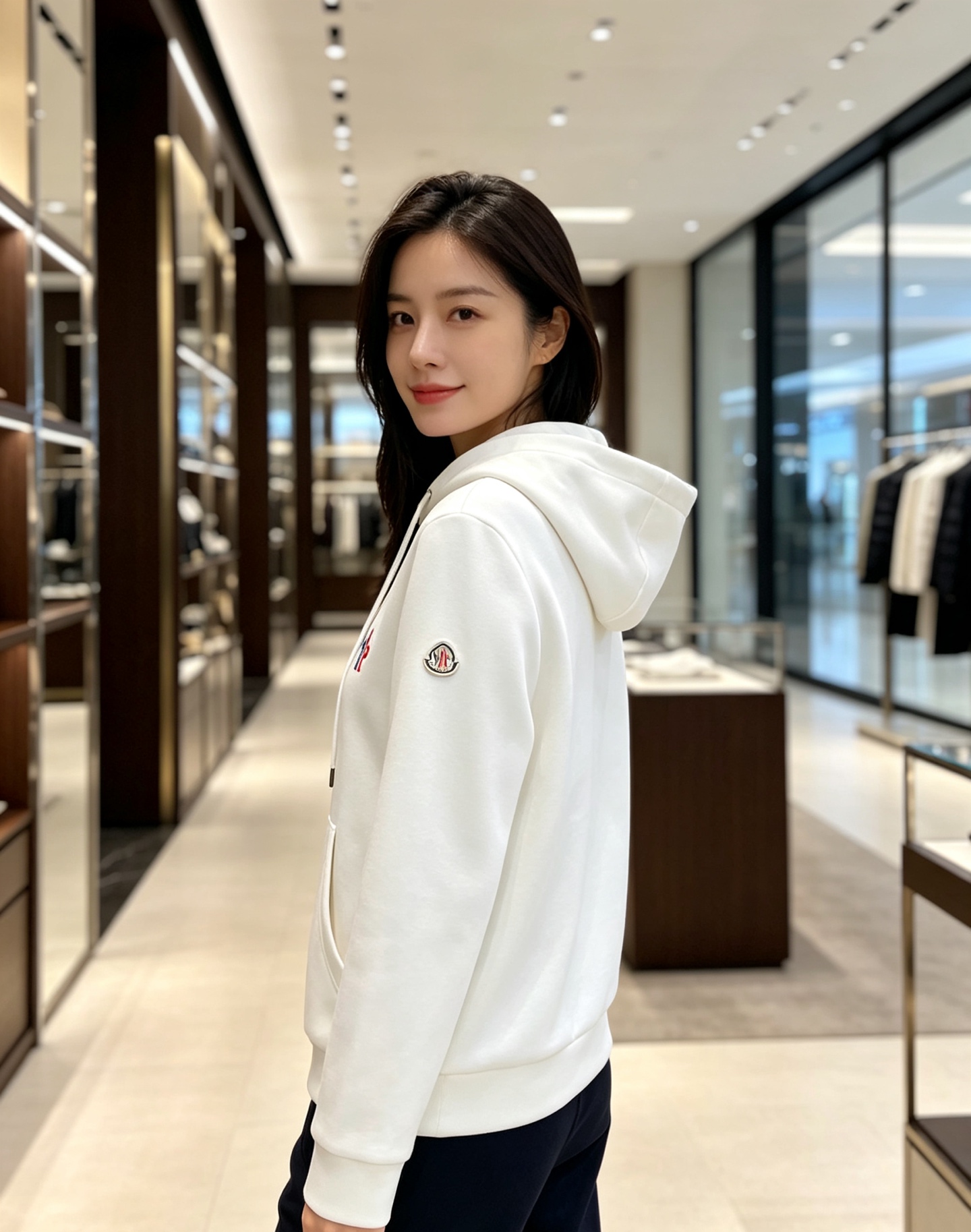 Moncler 蒙口 2026秋冬新款连帽空气层卫衣✨原版辅料全套到位，高密空气层面料，上身挺括不易变形。胸前撞色刺绣标