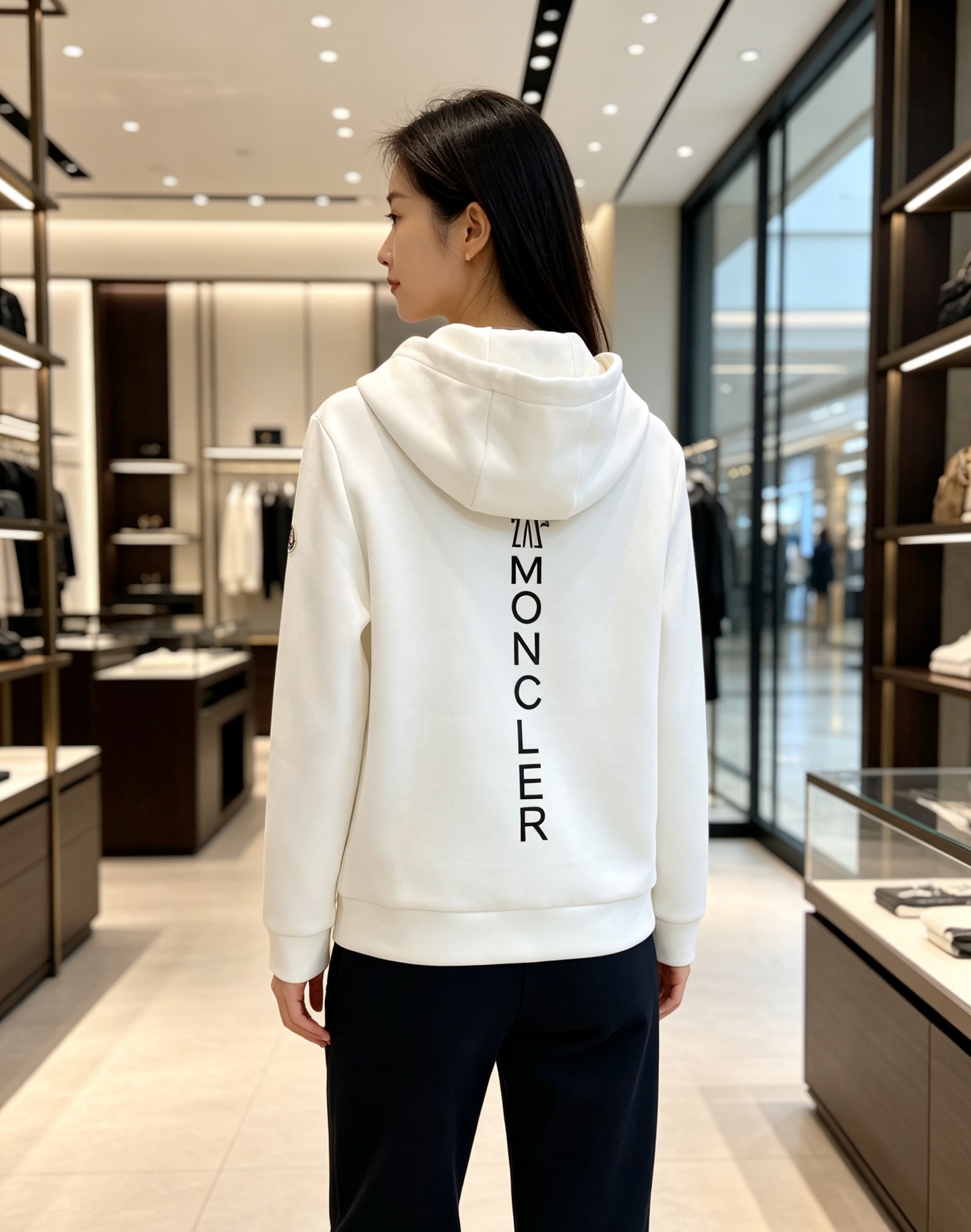 Moncler 蒙口 2026秋冬新款连帽空气层卫衣✨原版辅料全套到位，高密空气层面料，上身挺括不易变形。胸前撞色刺绣标