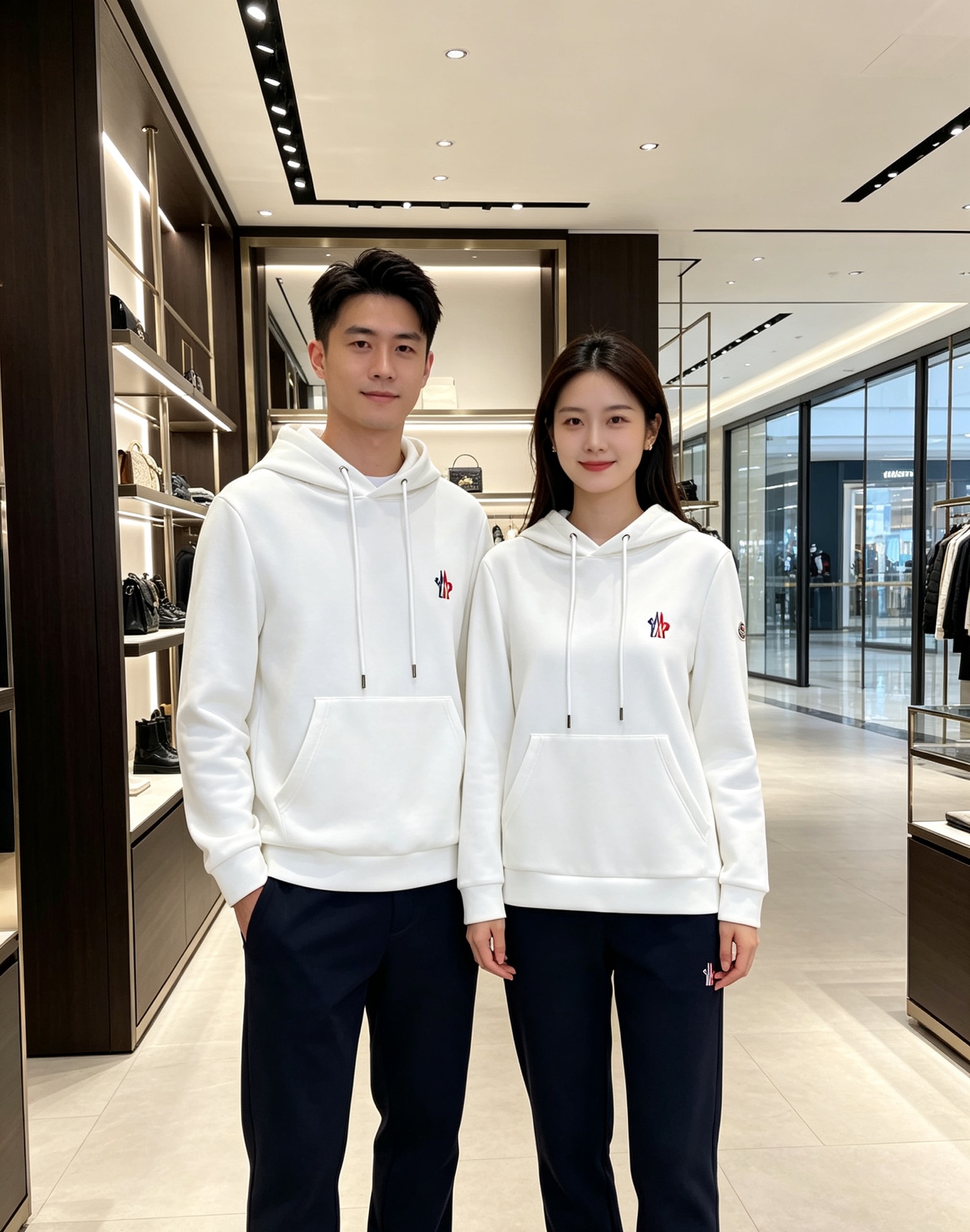 Moncler 蒙口 2026秋冬新款连帽空气层卫衣✨原版辅料全套到位，高密空气层面料，上身挺括不易变形。胸前撞色刺绣标