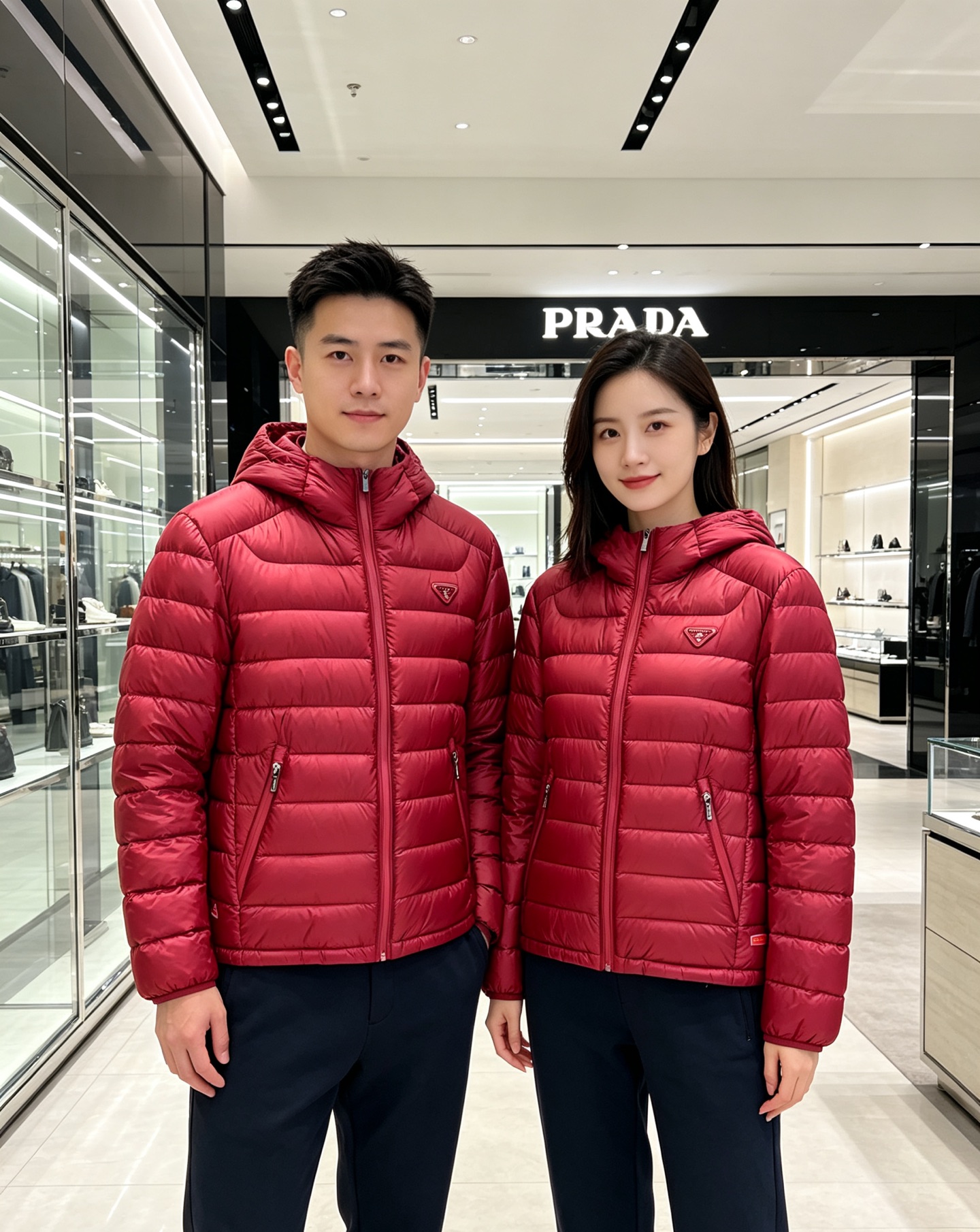 Prada 普拉达 2026秋冬新款三角标连帽轻薄羽绒,米白/酒红/藏蓝/黑四色男女同款。 横条分仓充绒,不跑绒不臃肿; Prada 普拉达 2026秋冬新款三角标连帽轻薄羽绒,米白/酒红/藏蓝/黑四色男女同款。 横条分仓充绒,不跑绒不臃肿;