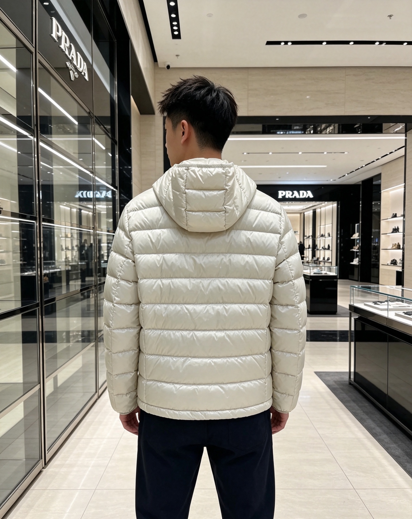 Prada 普拉达 2026秋冬新款三角标连帽轻薄羽绒,米白/酒红/藏蓝/黑四色男女同款。 横条分仓充绒,不跑绒不臃肿; Prada 普拉达 2026秋冬新款三角标连帽轻薄羽绒,米白/酒红/藏蓝/黑四色男女同款。 横条分仓充绒,不跑绒不臃肿;